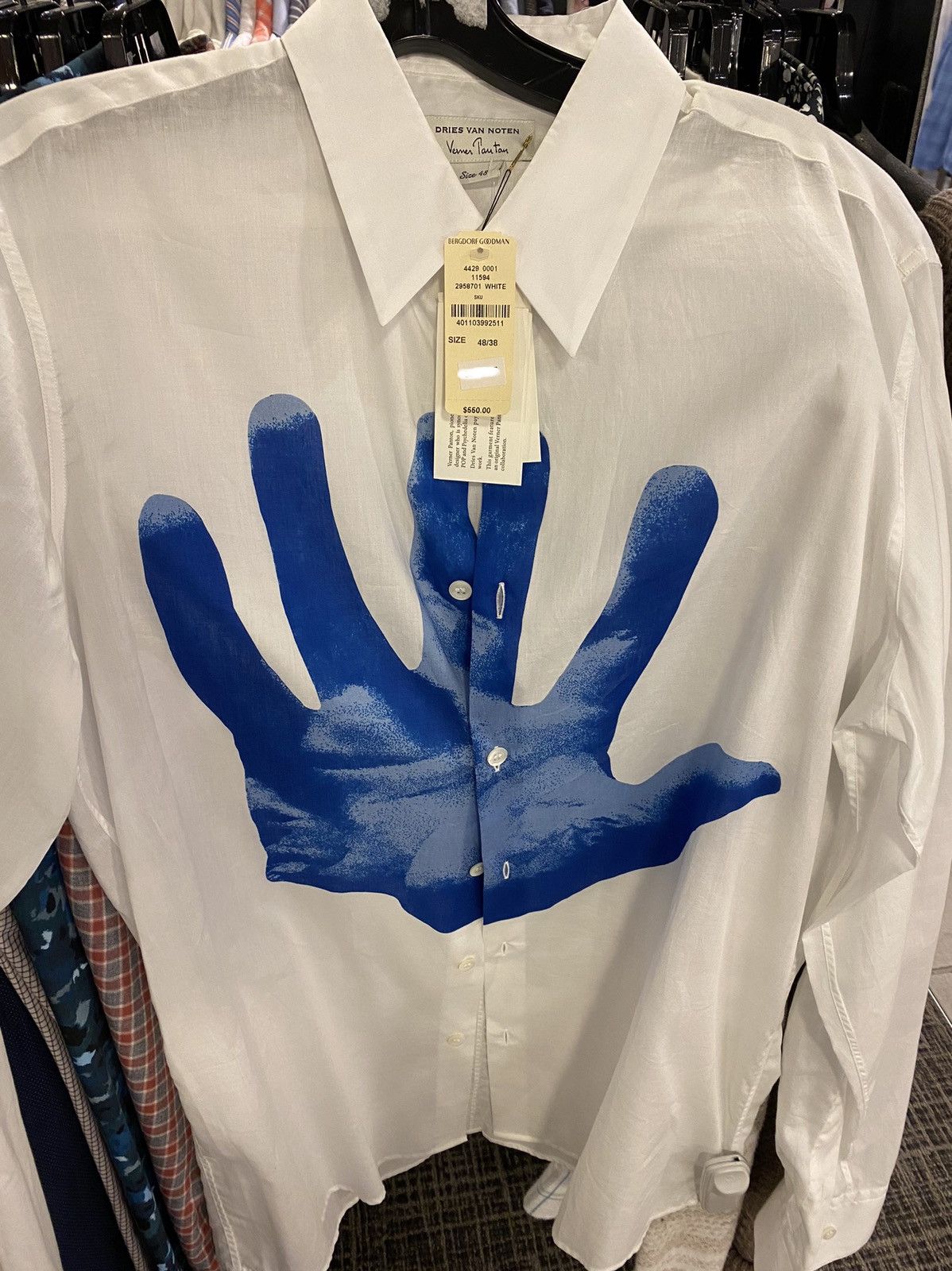 Dries Van Noten Verner Panton Hand Short Sleeve Shirt - SS19