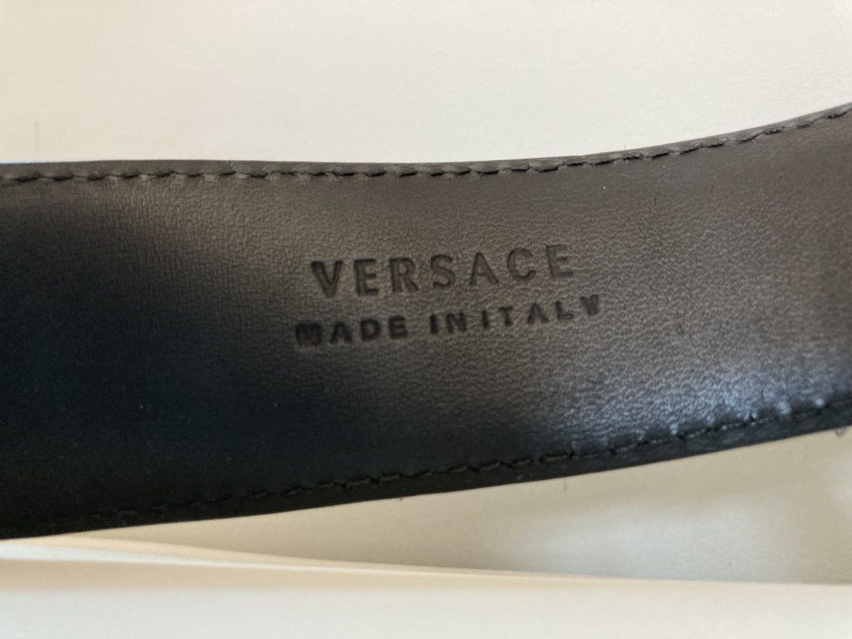 Versace Palazzo Leather Belt with Medusa Buckle Size 40 - 4 Thumbnail