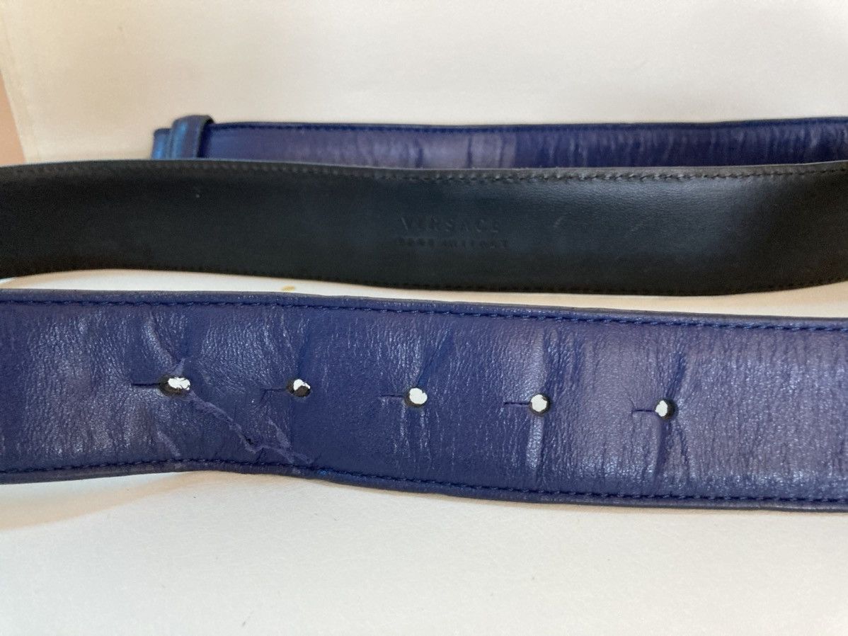 Versace Palazzo Leather Belt with Medusa Buckle Size 40 - 7 Thumbnail