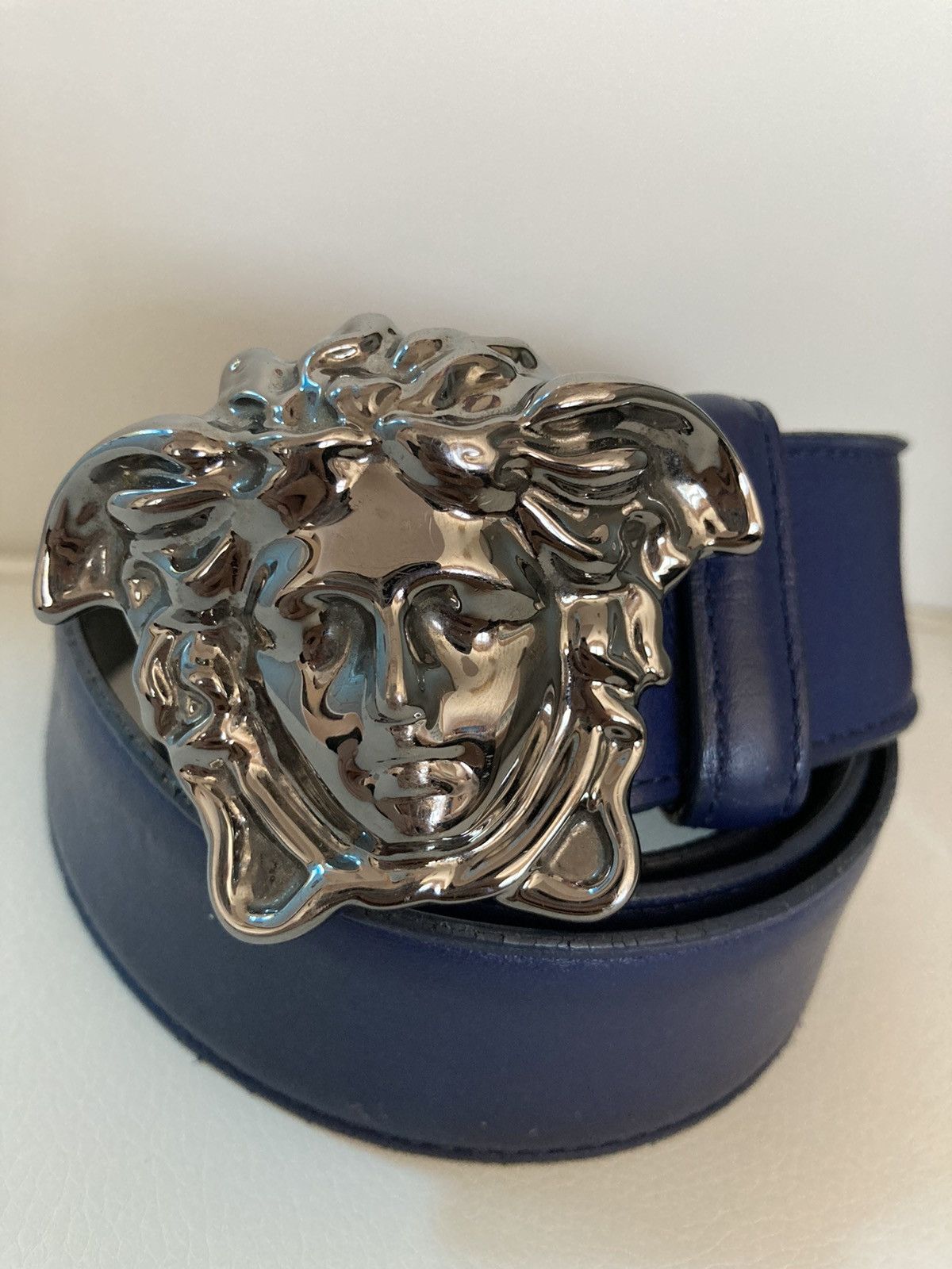 Versace Palazzo Leather Belt with Medusa Buckle Size 40 - 2 Thumbnail