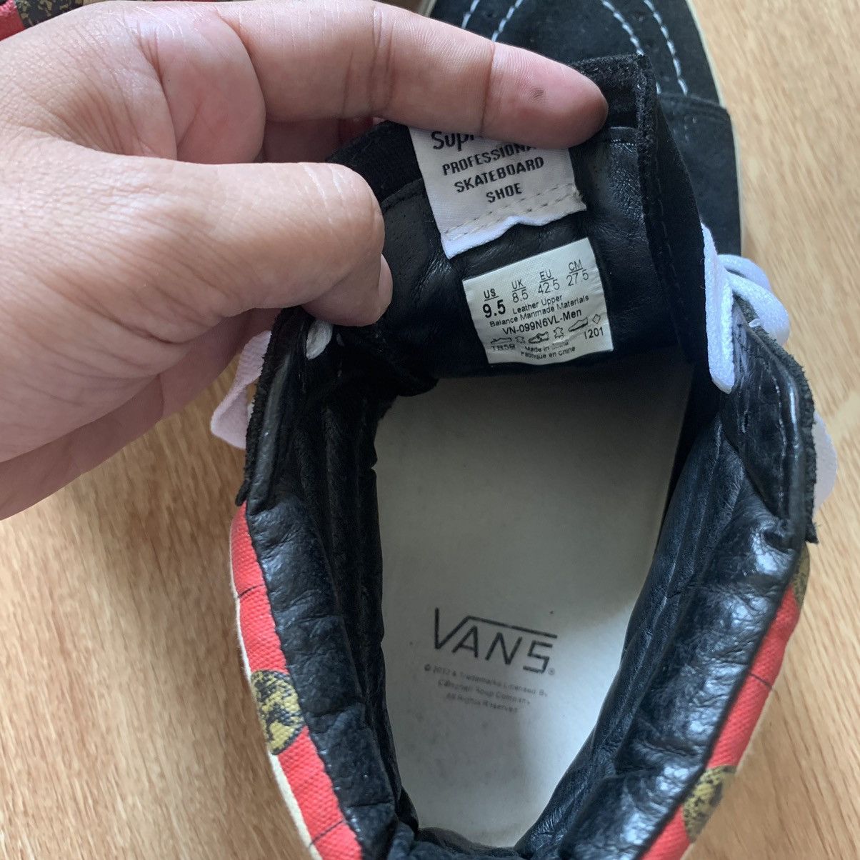 Vans x Supreme Sk8 Hi Pro Campbells Soup Andy Warhol