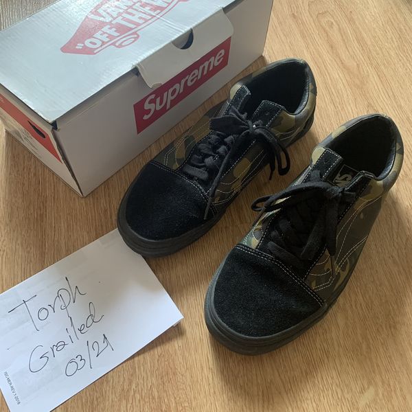 Vans x supreme on sale camo