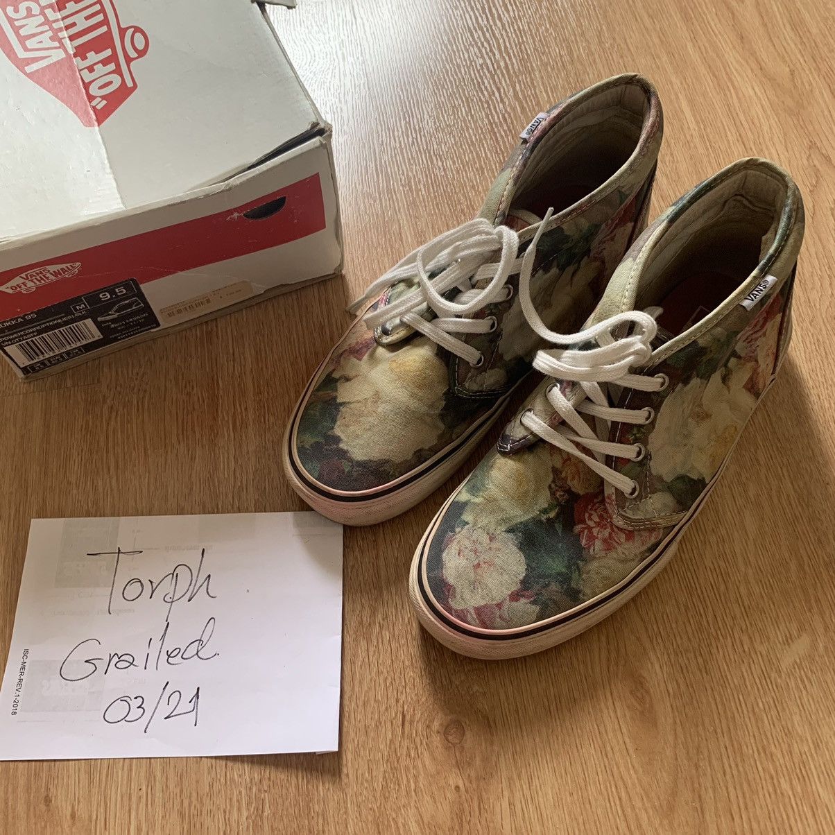 Supreme x vans clearance pcl