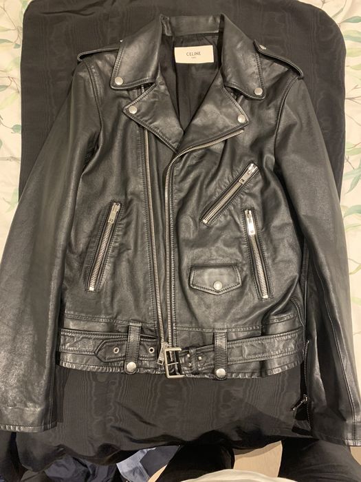 Celine Celine SS19 Classic Calfskin Biker Leather jacket | Grailed