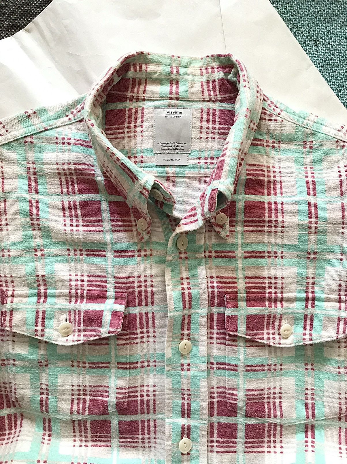 Visvim VISVIM | “Wally Shirt” (Printed Check) -Green- | Grailed