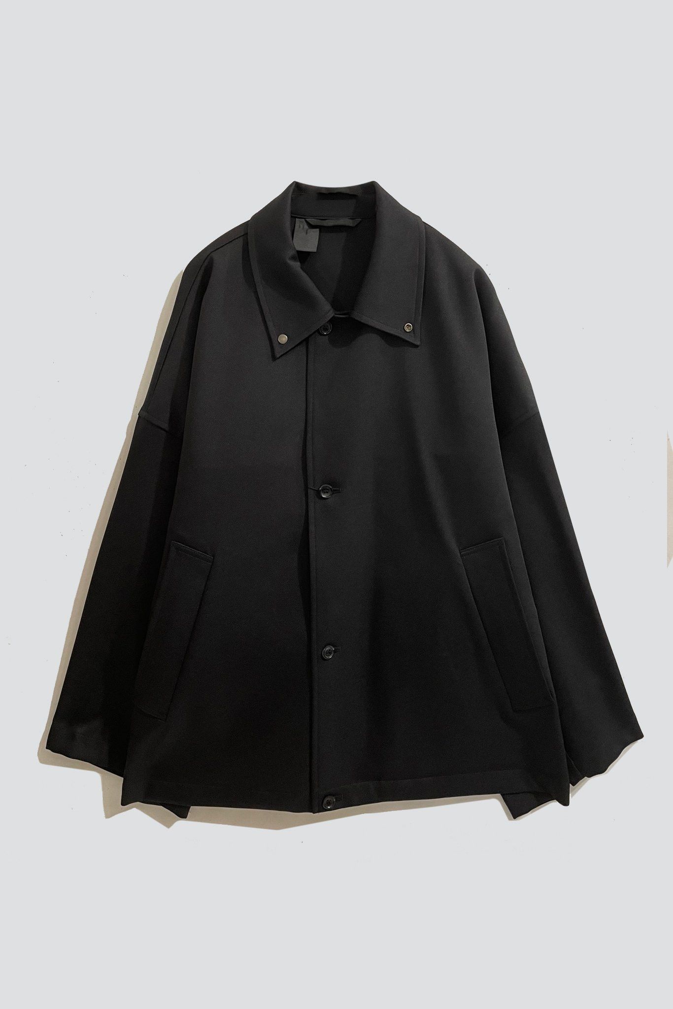 N. Hoolywood BLACK BALMACAAN HALF COAT | Grailed