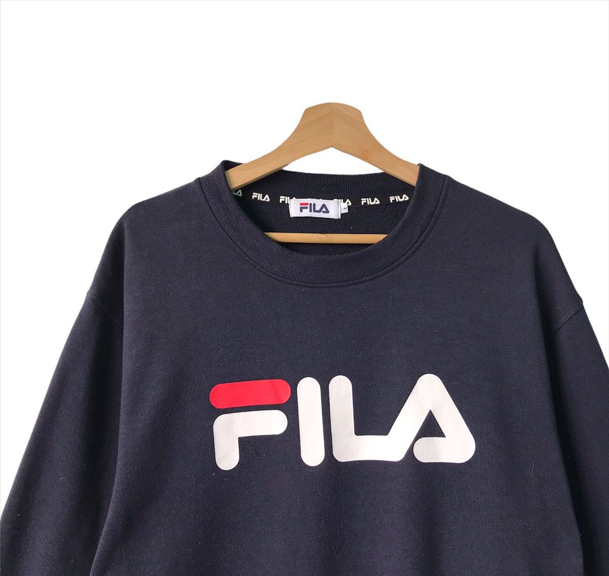 Fila × Vintage Fila Big Logo Pullover Crewneck Sweatshirt Size L Size US L / EU 52-54 / 3 - 4 Thumbnail