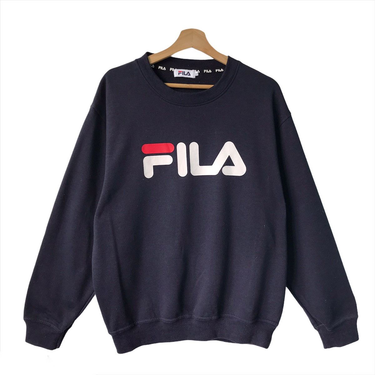 Fila × Vintage Fila Big Logo Pullover Crewneck Sweatshirt Size L Size US L / EU 52-54 / 3 - 1 Thumbnail