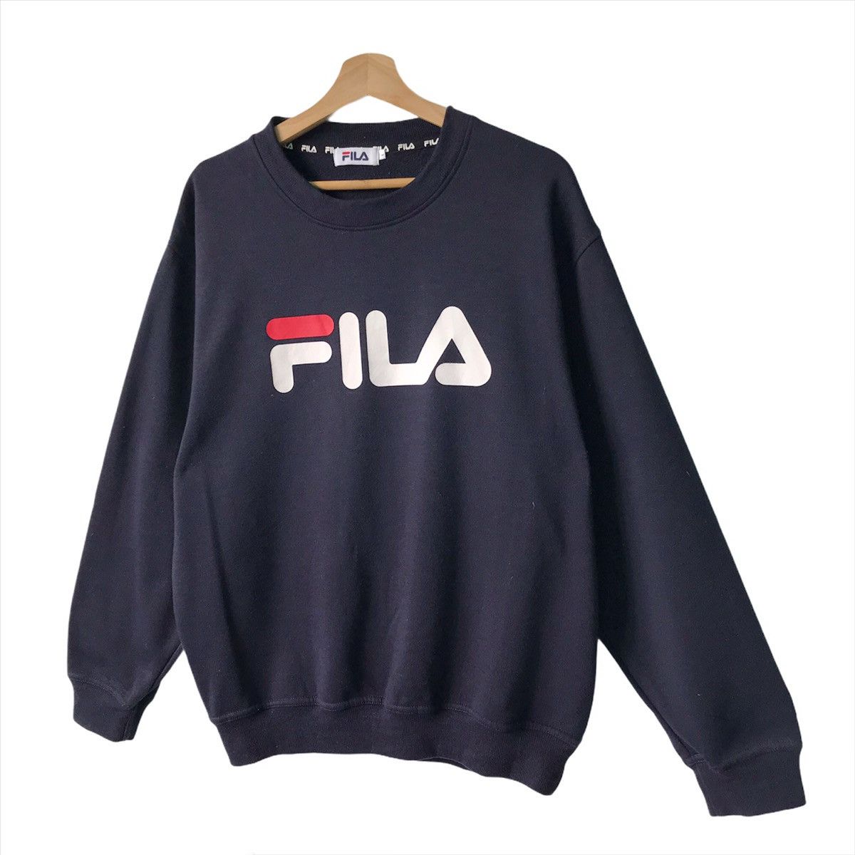 Fila × Vintage Fila Big Logo Pullover Crewneck Sweatshirt Size L Size US L / EU 52-54 / 3 - 3 Thumbnail