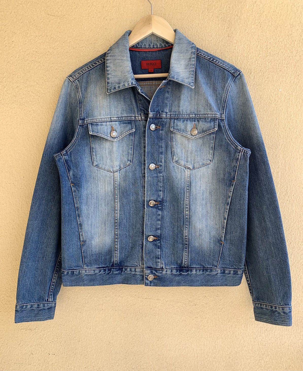 Hugo Boss HUGO BOSS Blue Denim Jacket Size US M / EU 48-50 / 2 - 1 Thumbnail