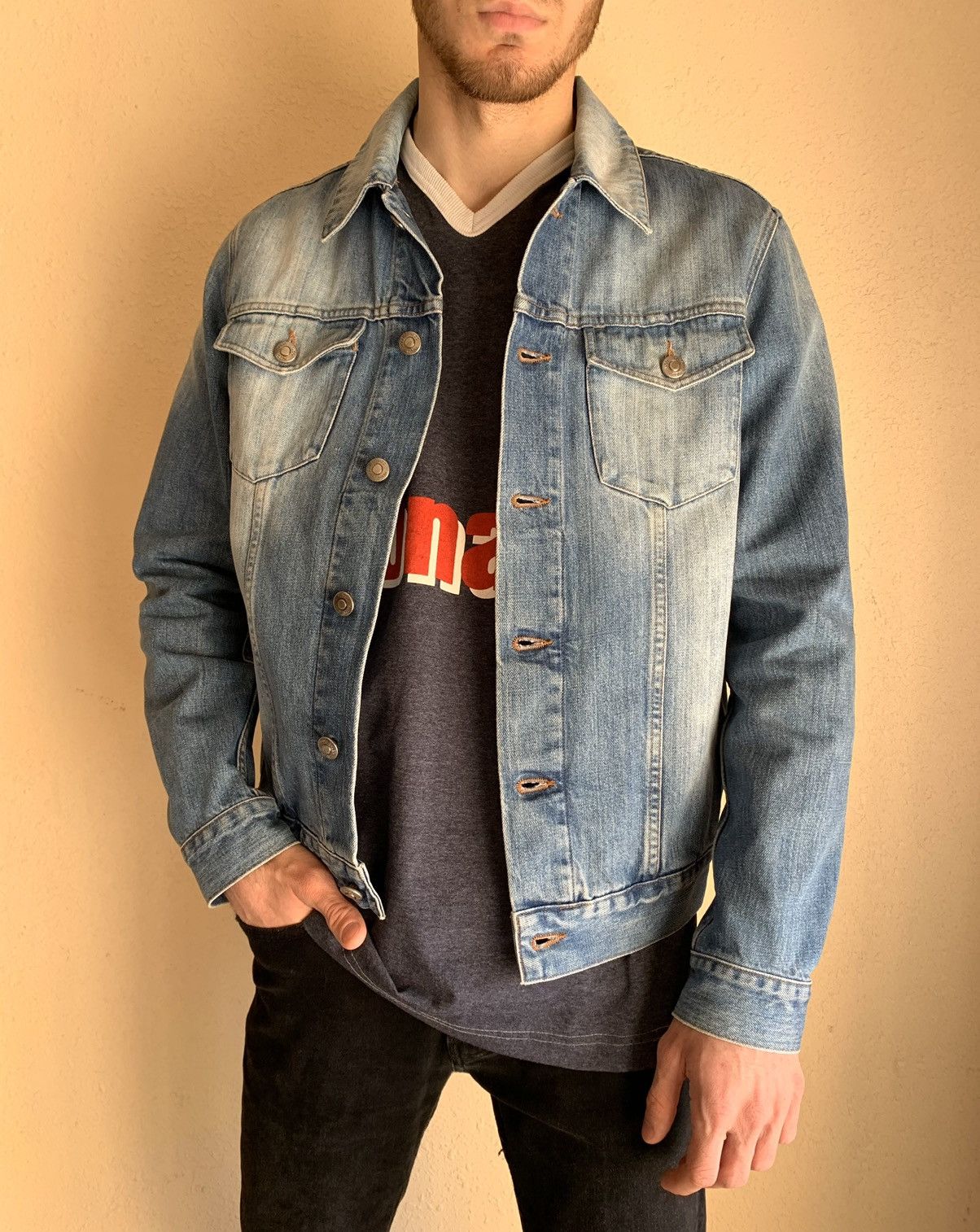 Hugo Boss HUGO BOSS Blue Denim Jacket Size US M / EU 48-50 / 2 - 2 Thumbnail