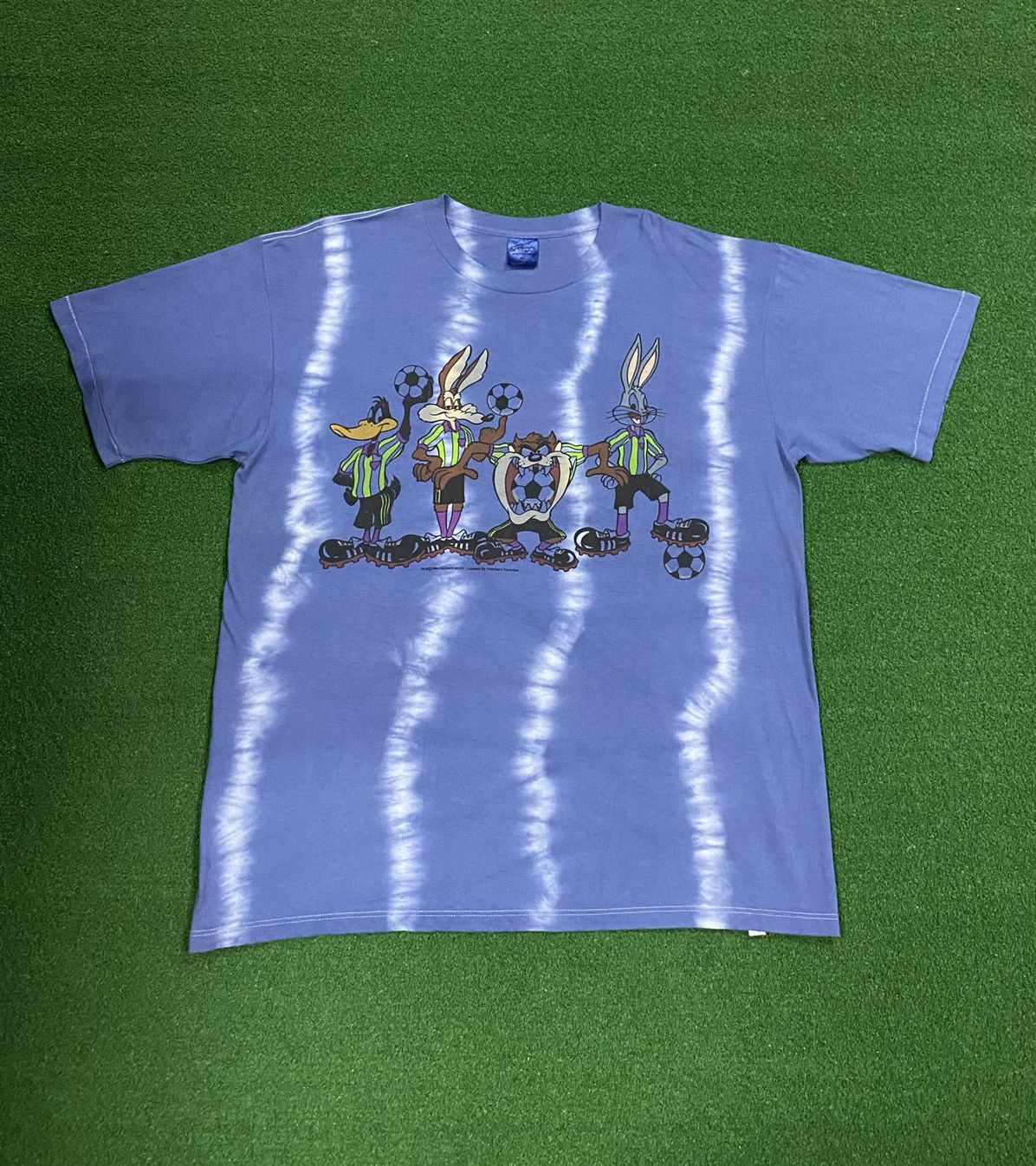 Vintage × Warner Bros VINTAGE 1994 TAZMANIA RUNNERS TIE DYE T SHIRT #SKU-A450 DP1 Size US XXL / EU 58 / 5 - 1 Thumbnail