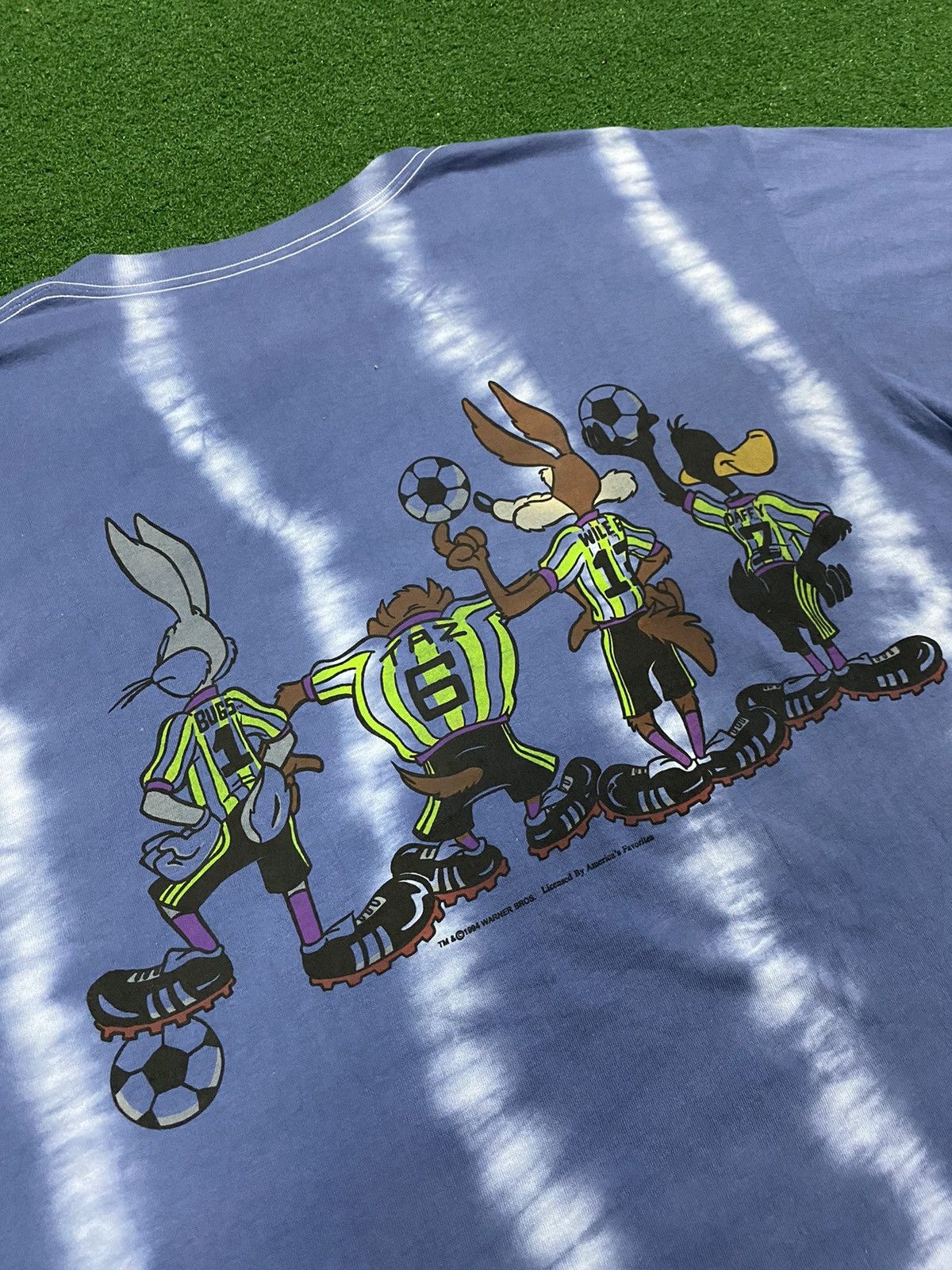 Vintage × Warner Bros VINTAGE 1994 TAZMANIA RUNNERS TIE DYE T SHIRT #SKU-A450 DP1 Size US XXL / EU 58 / 5 - 6 Thumbnail