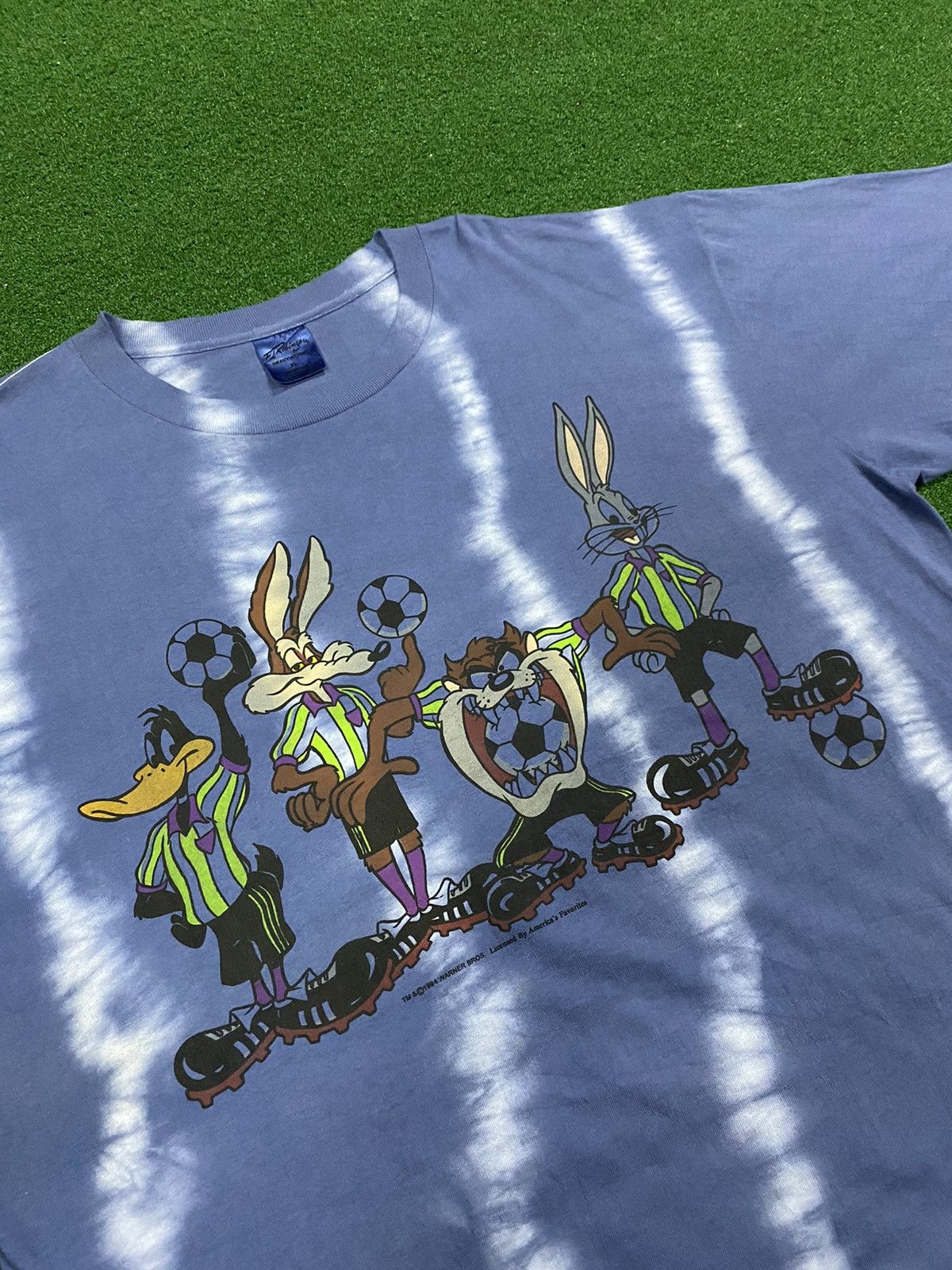 Vintage × Warner Bros VINTAGE 1994 TAZMANIA RUNNERS TIE DYE T SHIRT #SKU-A450 DP1 Size US XXL / EU 58 / 5 - 2 Thumbnail