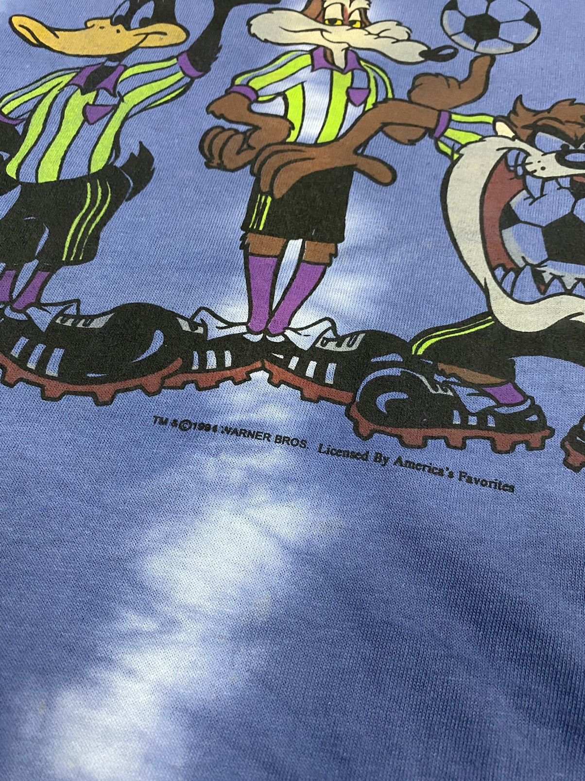 Vintage × Warner Bros VINTAGE 1994 TAZMANIA RUNNERS TIE DYE T SHIRT #SKU-A450 DP1 Size US XXL / EU 58 / 5 - 3 Thumbnail