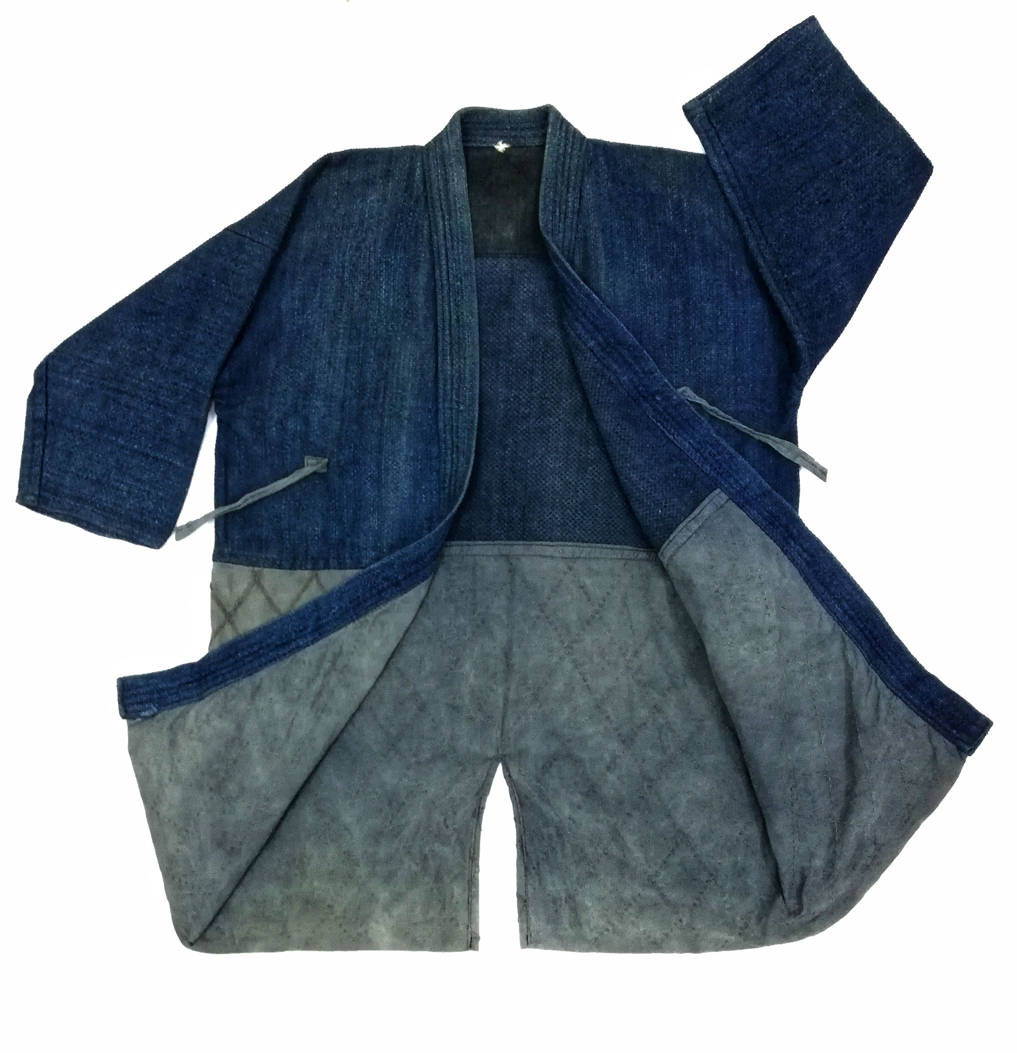 Indigo 🔥Indigo Dyed Sashiko Noragi Kimono Visvim Style Design🔥 | Grailed