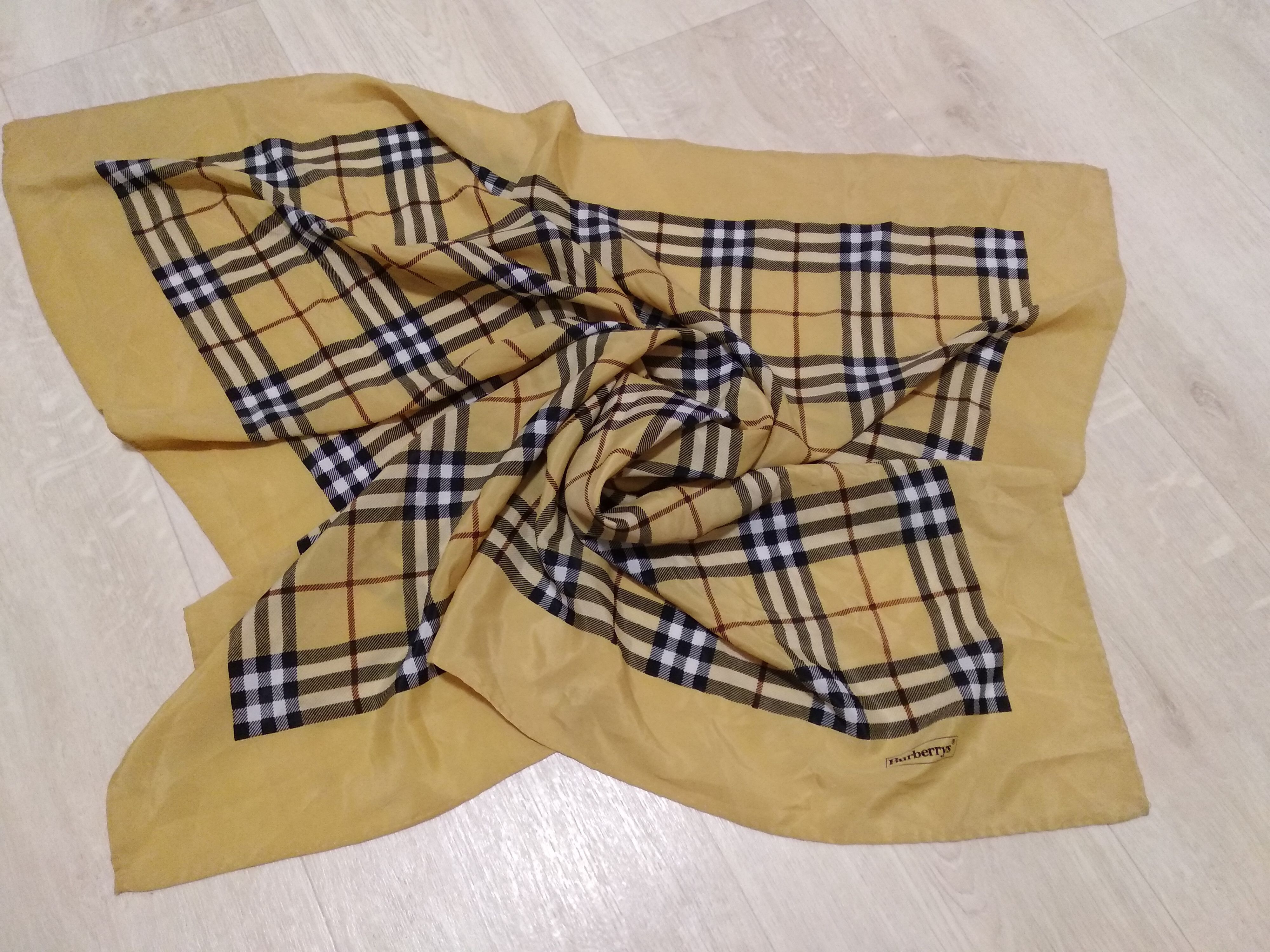 Vintage ‘Burberrys’ Burberry Silk Scarf sold