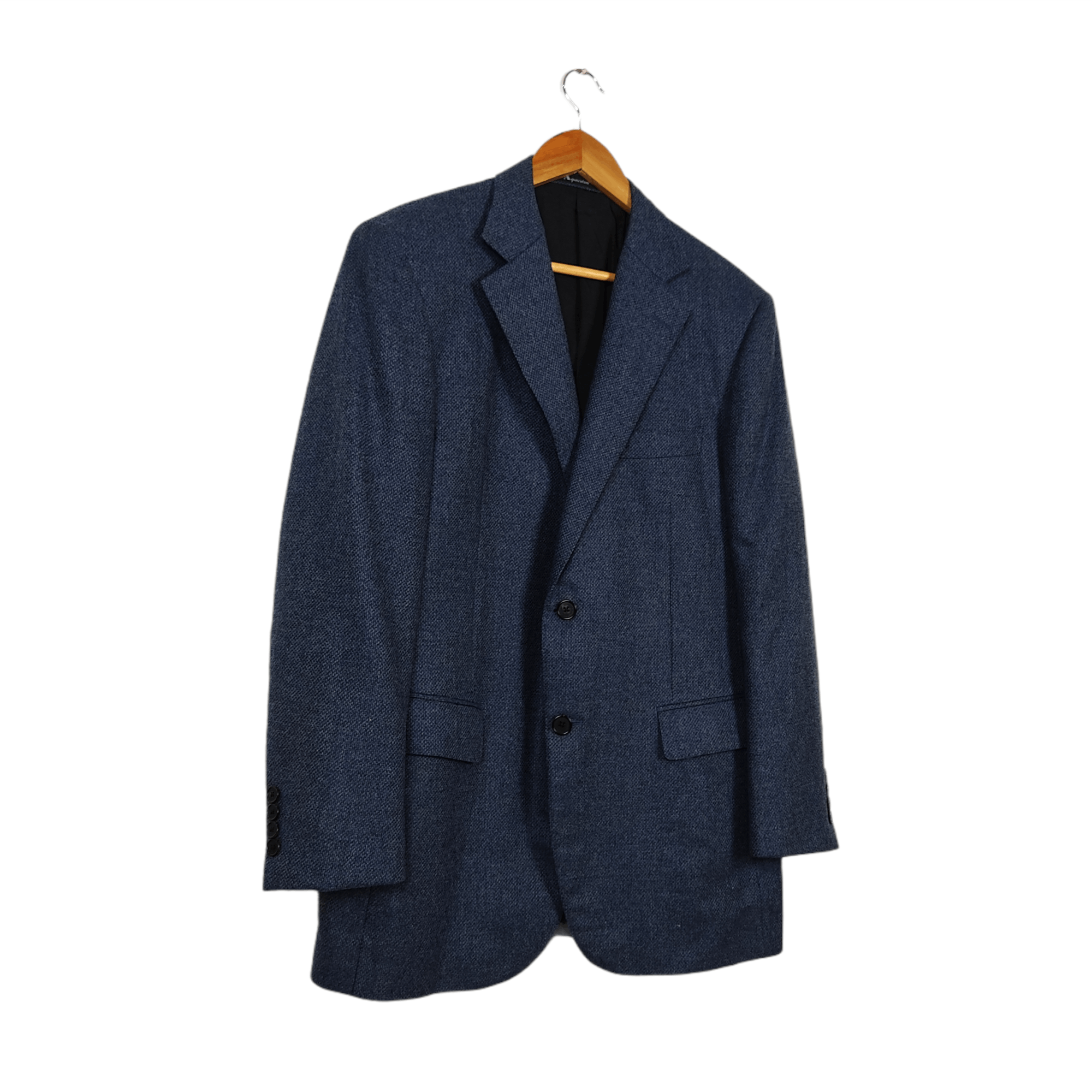 Aquascutum × Japanese Brand AQUASCUTUM Cashmere Blue Blazer Size 38R - 4 Thumbnail