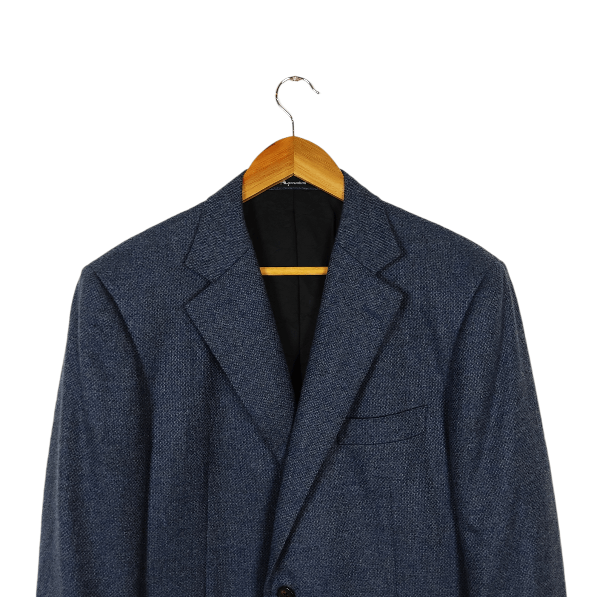 Aquascutum × Japanese Brand AQUASCUTUM Cashmere Blue Blazer Size 38R - 6 Thumbnail