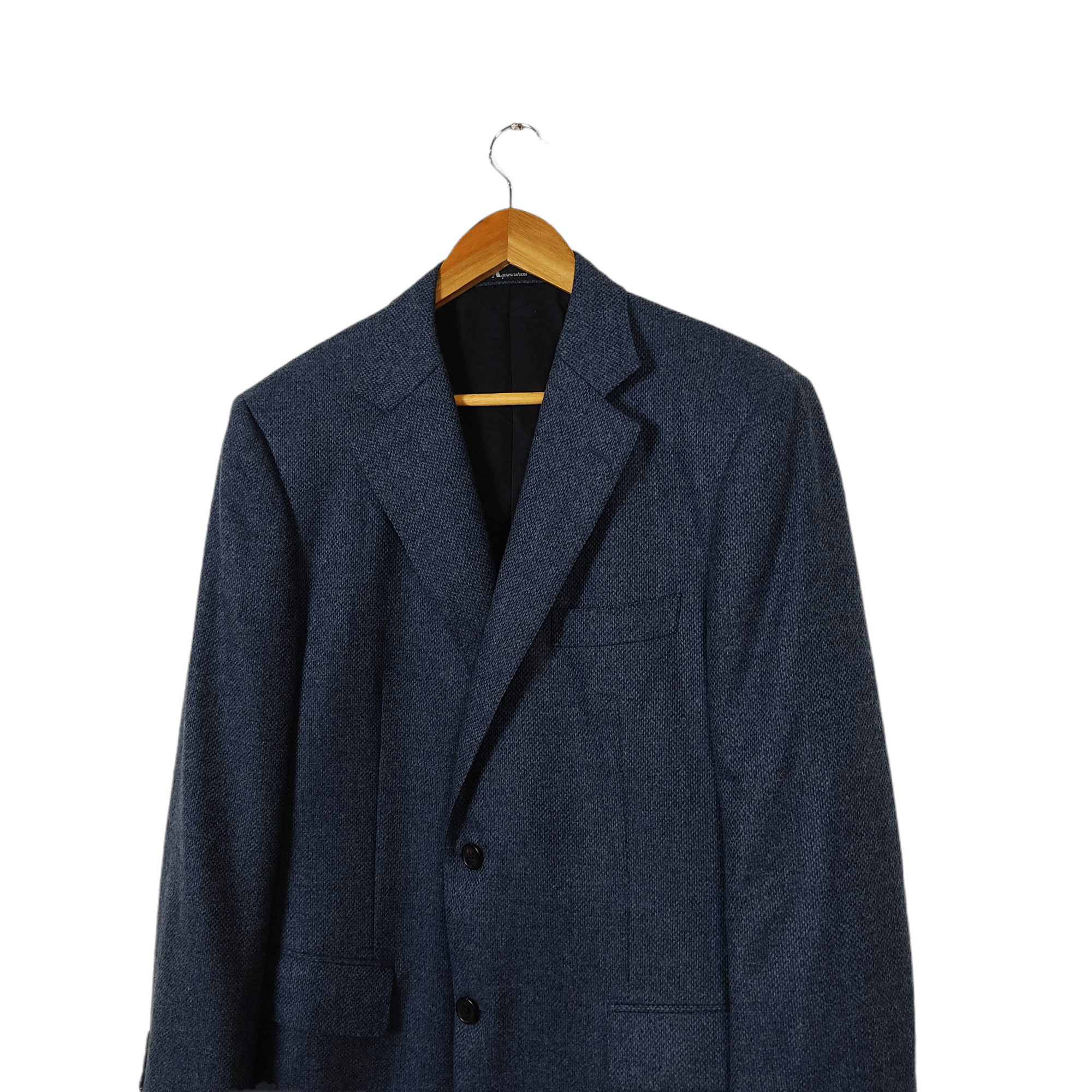 Aquascutum × Japanese Brand AQUASCUTUM Cashmere Blue Blazer Size 38R - 2 Thumbnail
