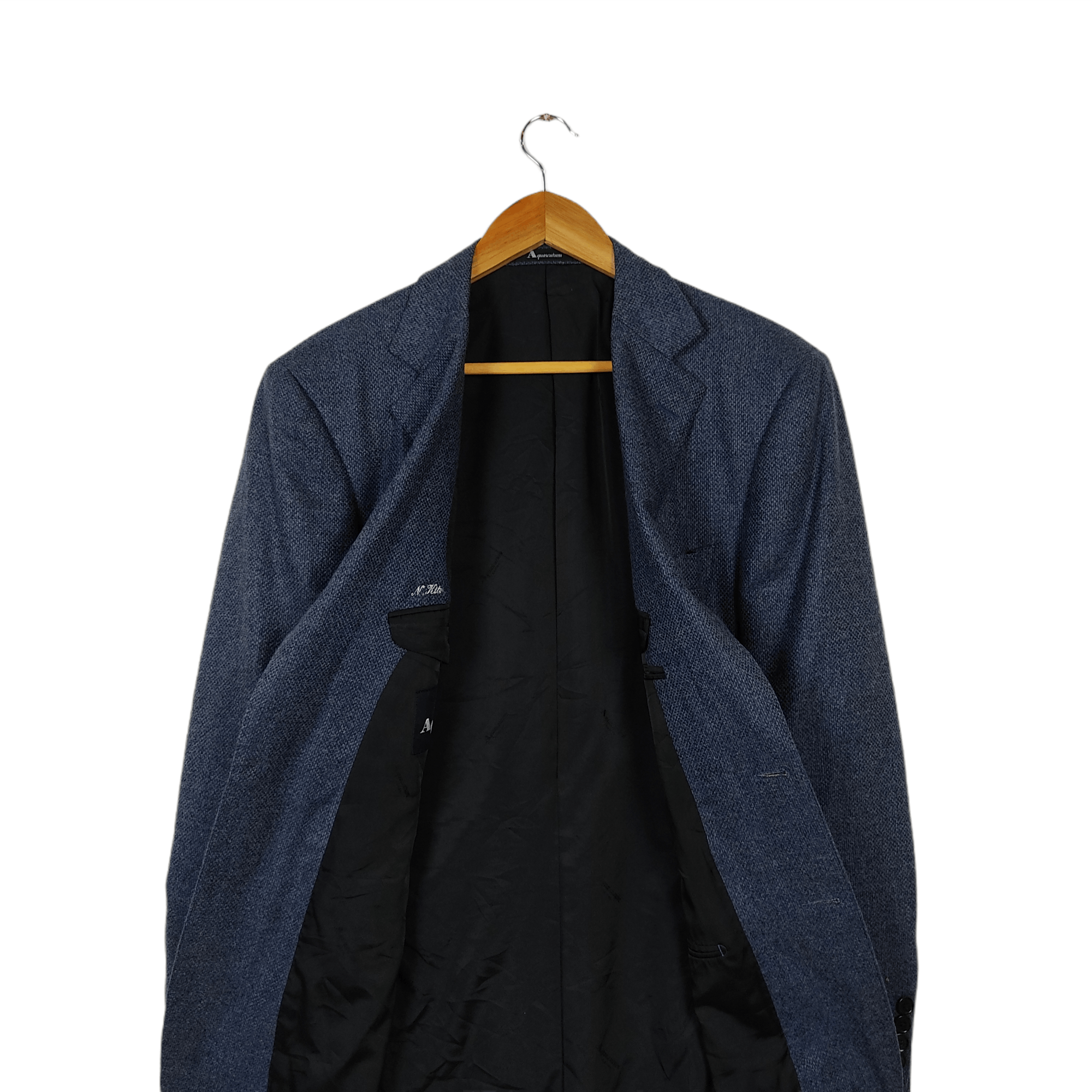 Aquascutum × Japanese Brand AQUASCUTUM Cashmere Blue Blazer Size 38R - 10 Thumbnail