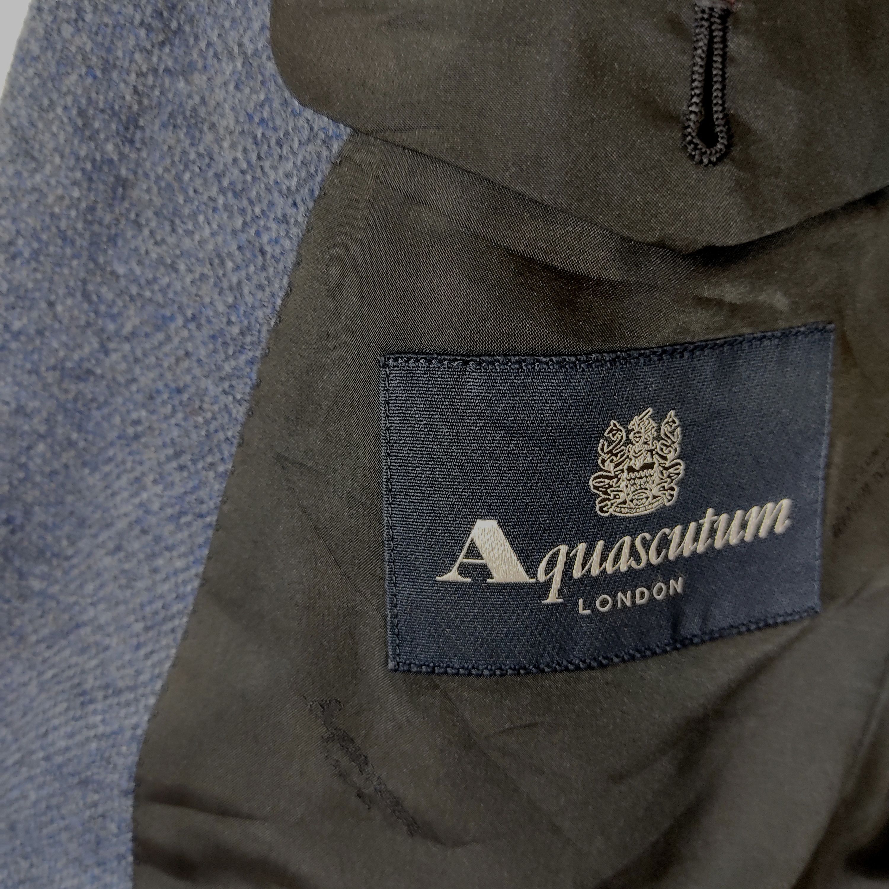 Aquascutum × Japanese Brand AQUASCUTUM Cashmere Blue Blazer Size 38R - 11 Thumbnail