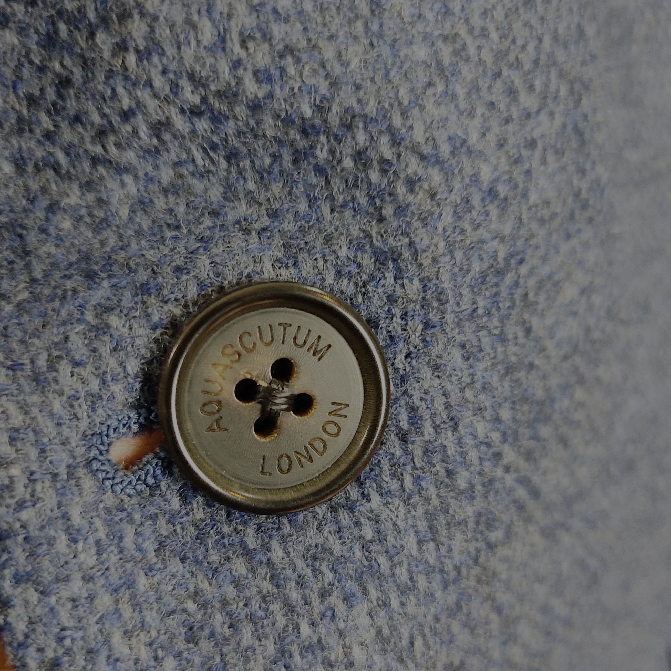 Aquascutum × Japanese Brand AQUASCUTUM Cashmere Blue Blazer Size 38R - 12 Thumbnail