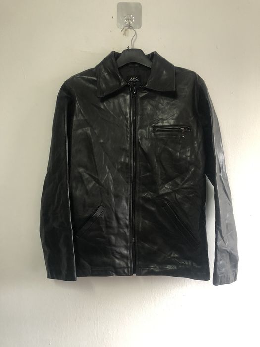 A.P.C. APC Leather Jacket Riri Zip France Made | Grailed