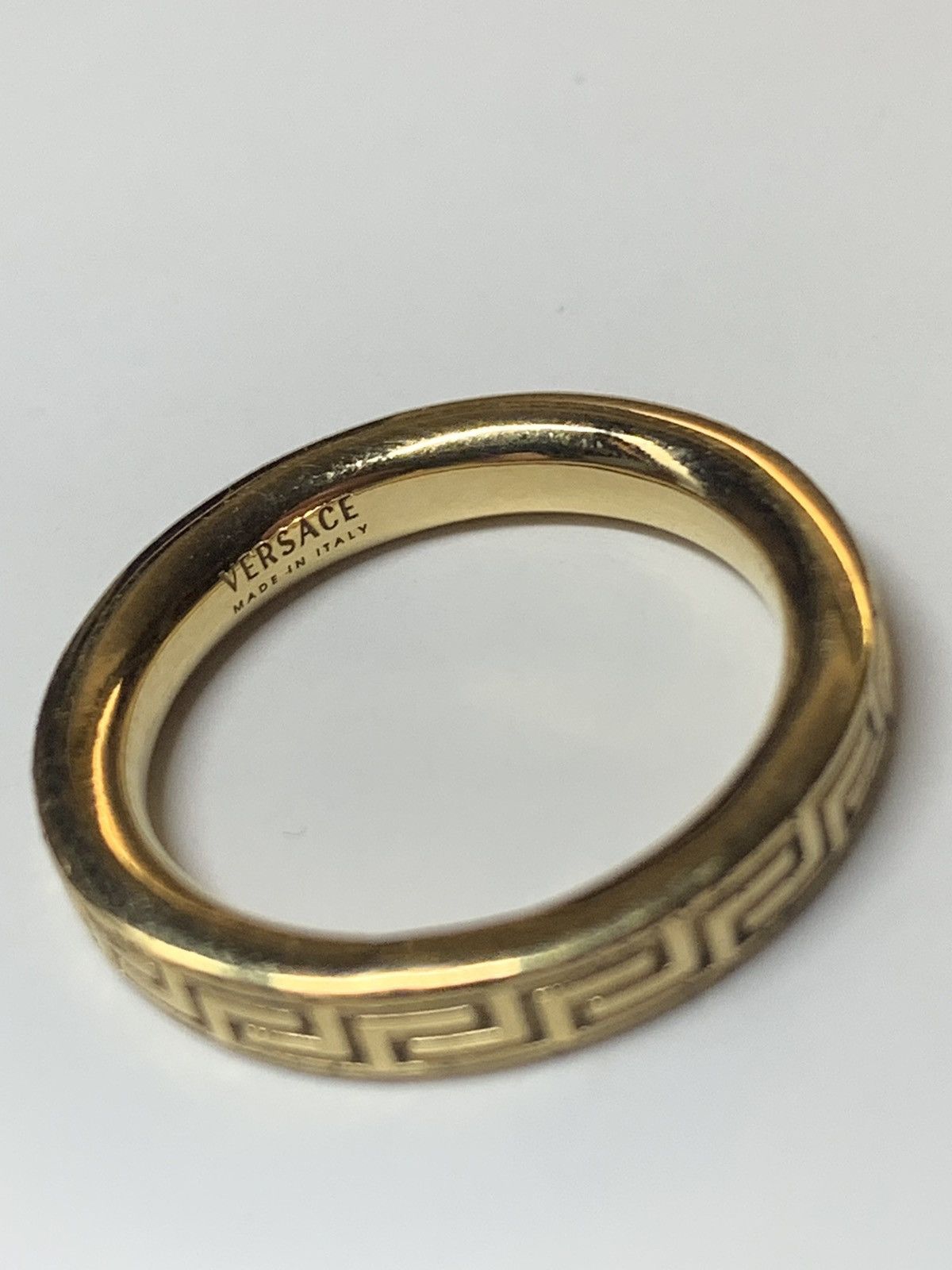 Versace gold thin empire greek ring sales