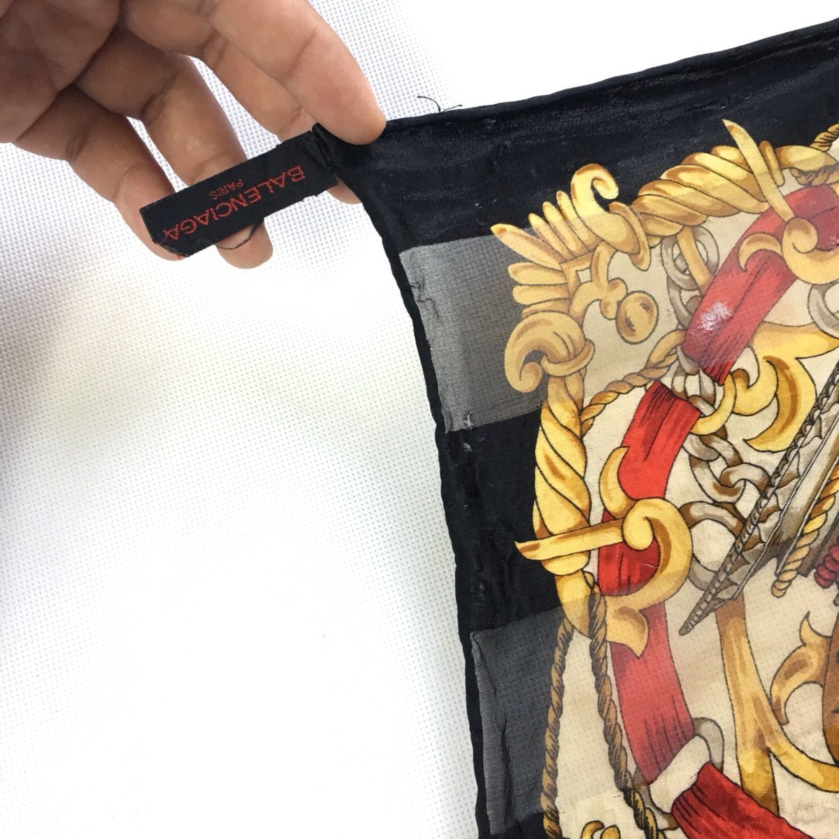 Balenciaga Balenciaga Silk Scarf Size ONE SIZE - 6 Thumbnail