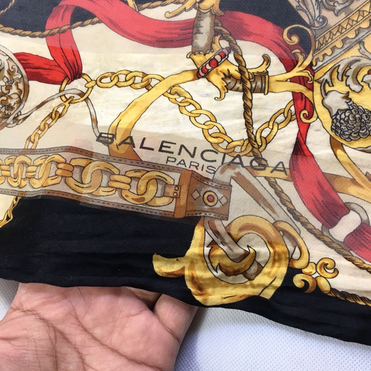 Balenciaga Balenciaga Silk Scarf Size ONE SIZE - 4 Thumbnail