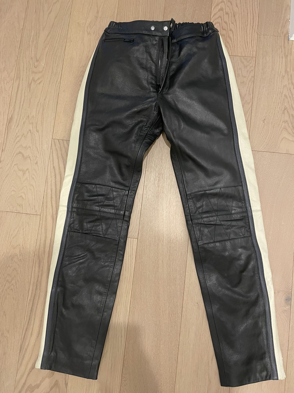 yeezy season 5 Leather Motorcycle Pants股下82cm