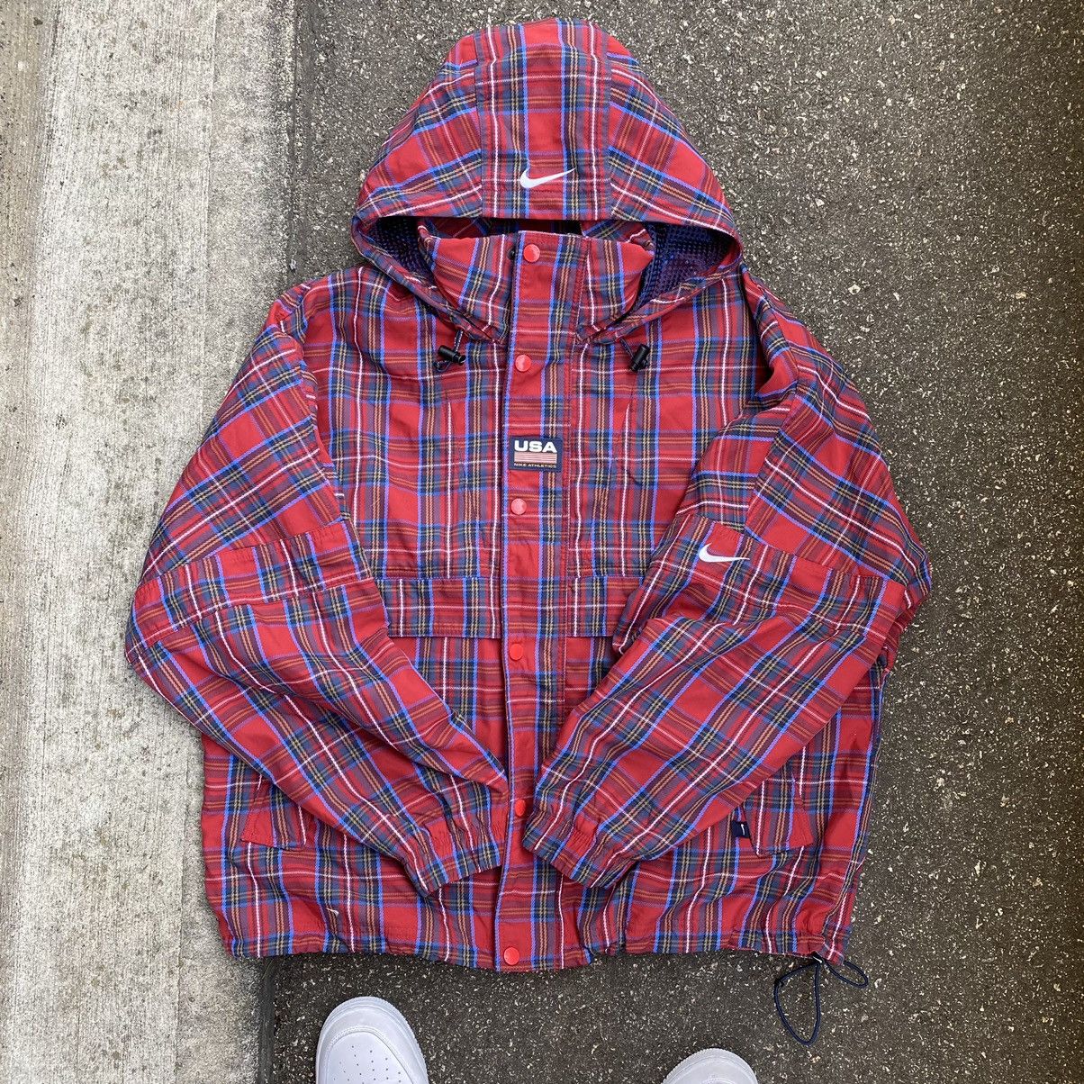 Nike plaid jacket deals