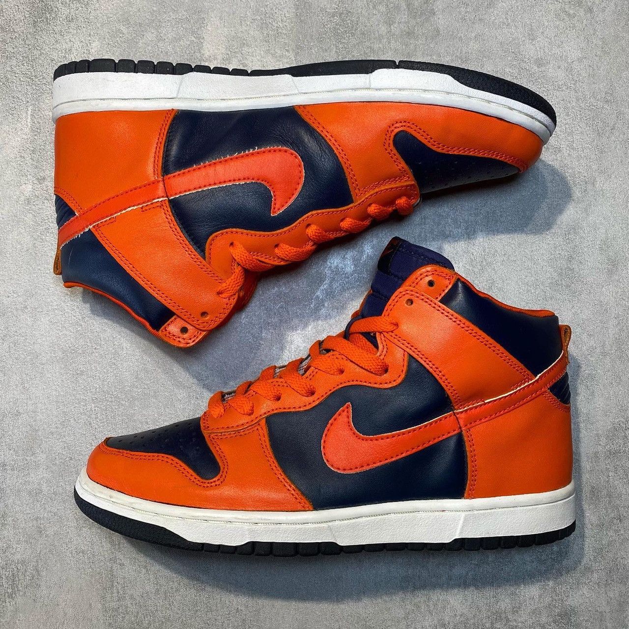 Nike Dunk High Obsidian College Orange | Grailed