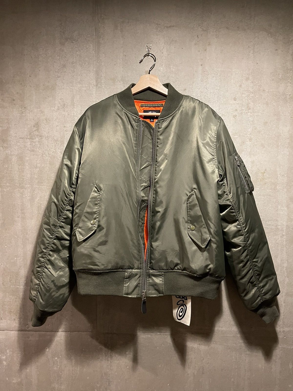 Stussy stussy cdg ma-1 jacket bomber olive 40th anniversary | Grailed