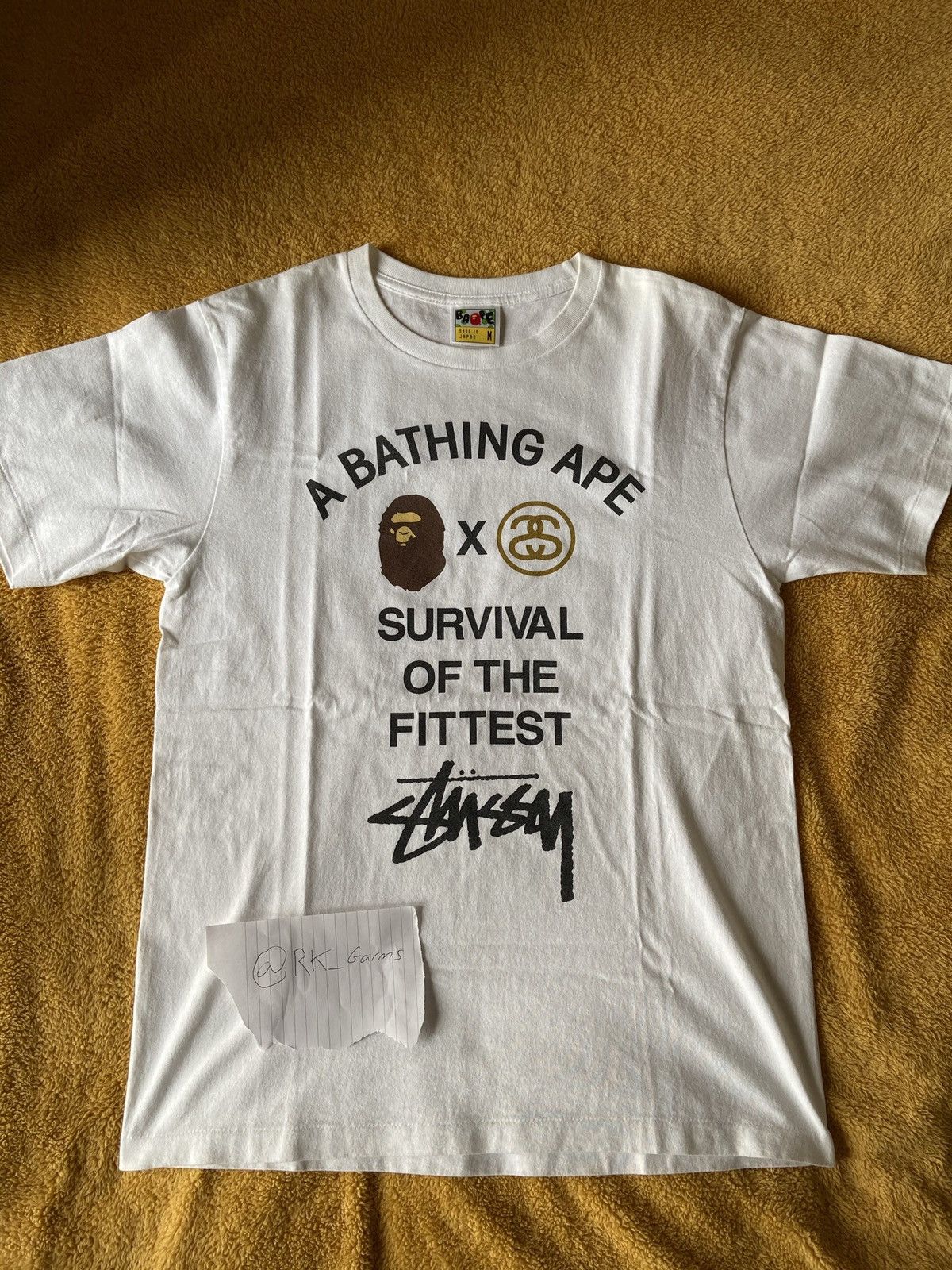 Bape x stussy survival of hot sale the fittest