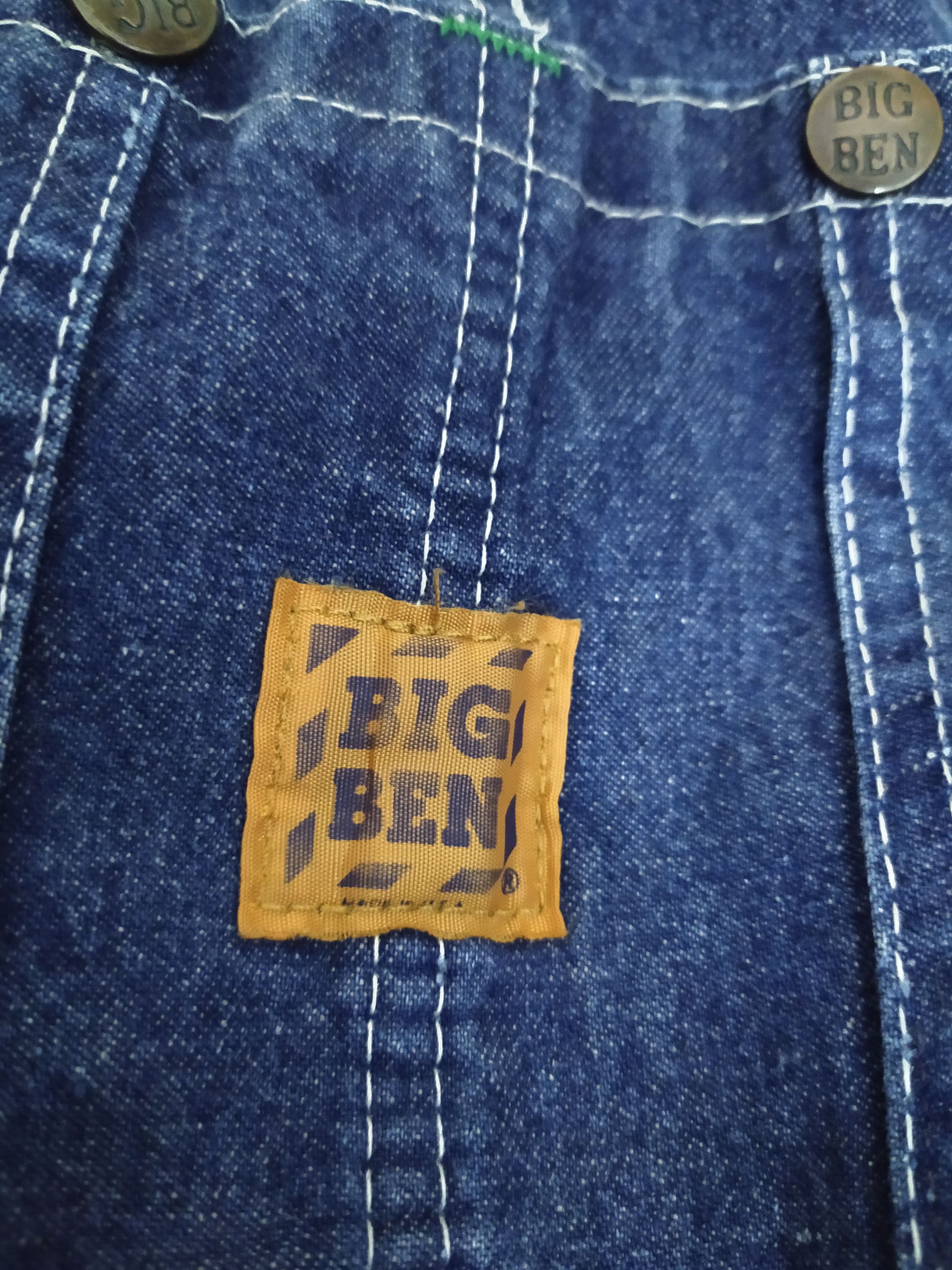 Vintage VTG BIG BEN OVERALLS JUMPSUIT DENIM (B928) Size US 44 / EU 60 - 3 Thumbnail