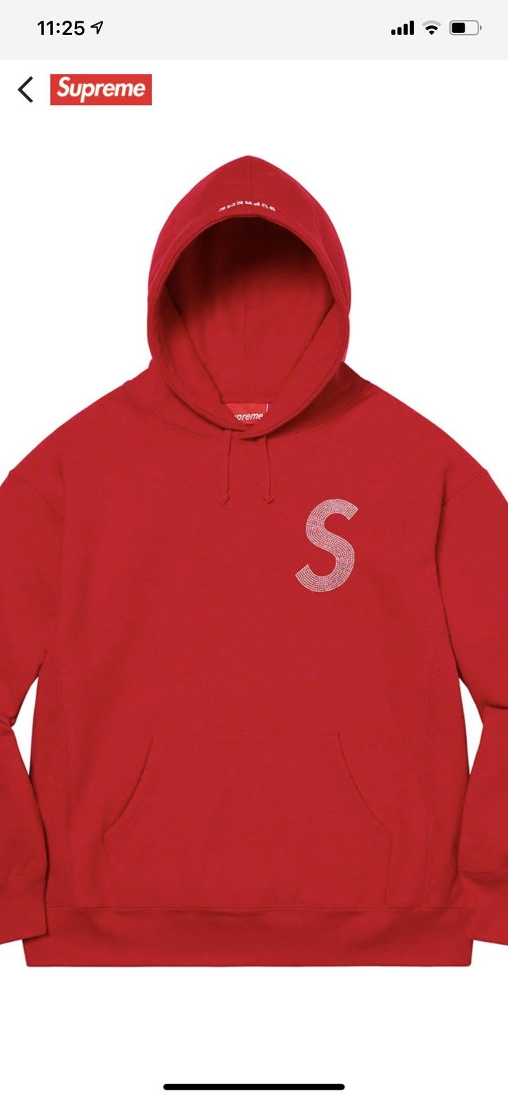 【本物保証 /関税・送料無料】Supreme Swarovski Hooded Supreme Swarovski S Logo Hooded Sweatshirt (SS21) - $298