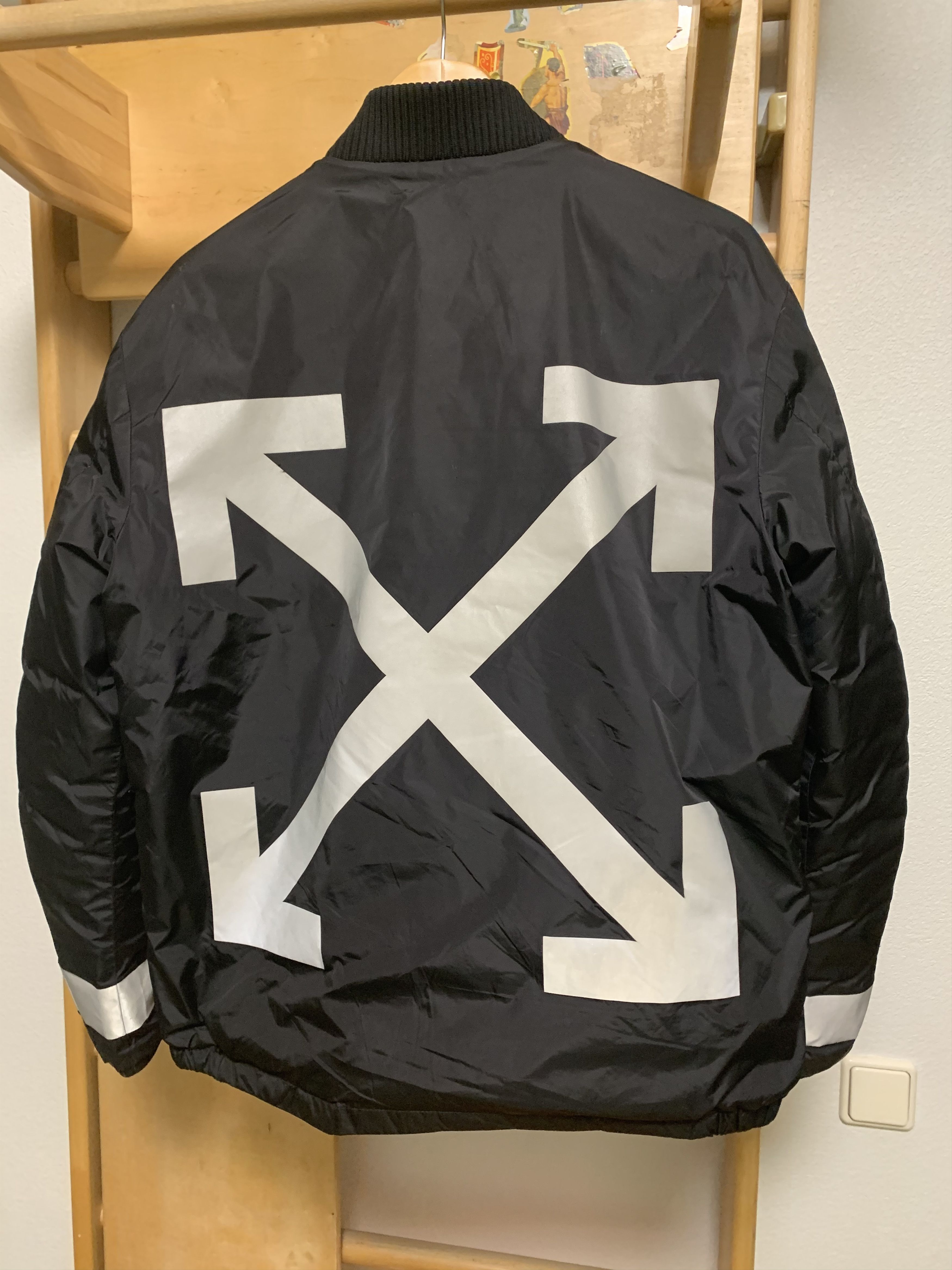 Moncler Off White MONCLER X OFF WHITE GAUSSE BOMBER JACKET Grailed