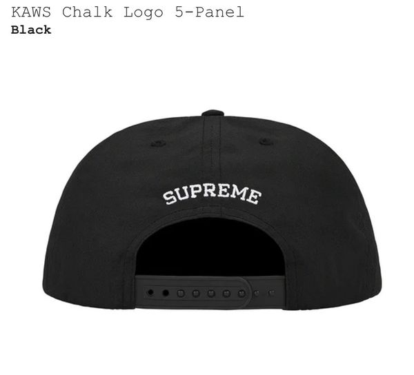 Supreme Supreme KAWS Chalk Logo 5-Panel Hat Black | Grailed
