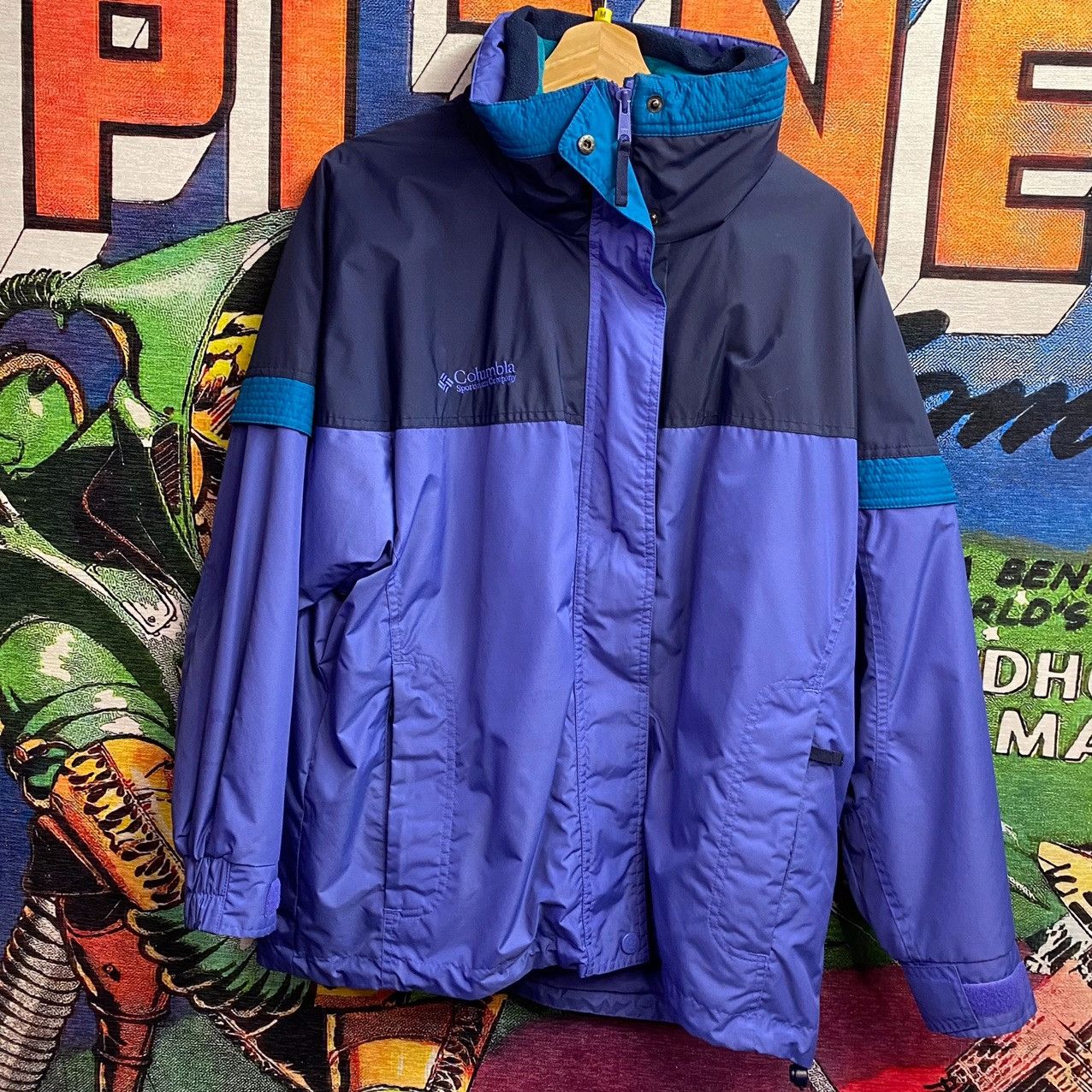 VINTAGE HEAVY ZIP UP WINDBREAKER JACKET