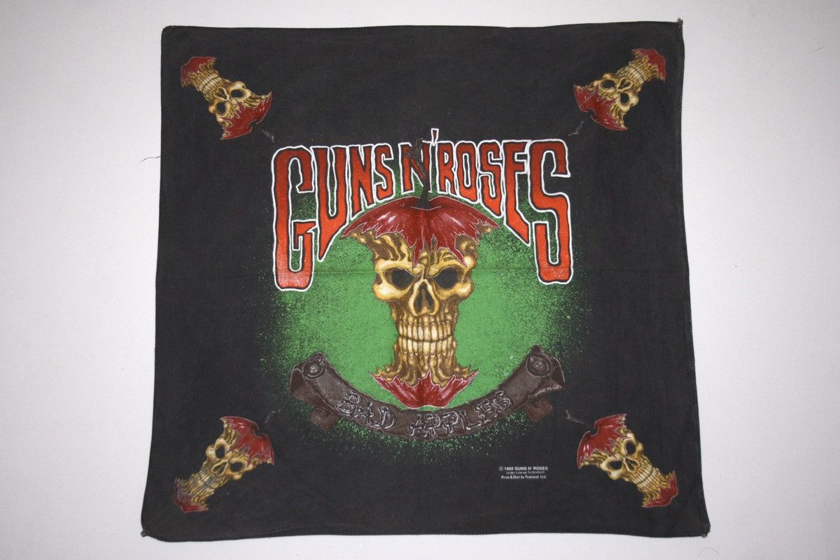 Vintage Vintage 1992 Gunsnroses Bad Apples Bandana Grailed