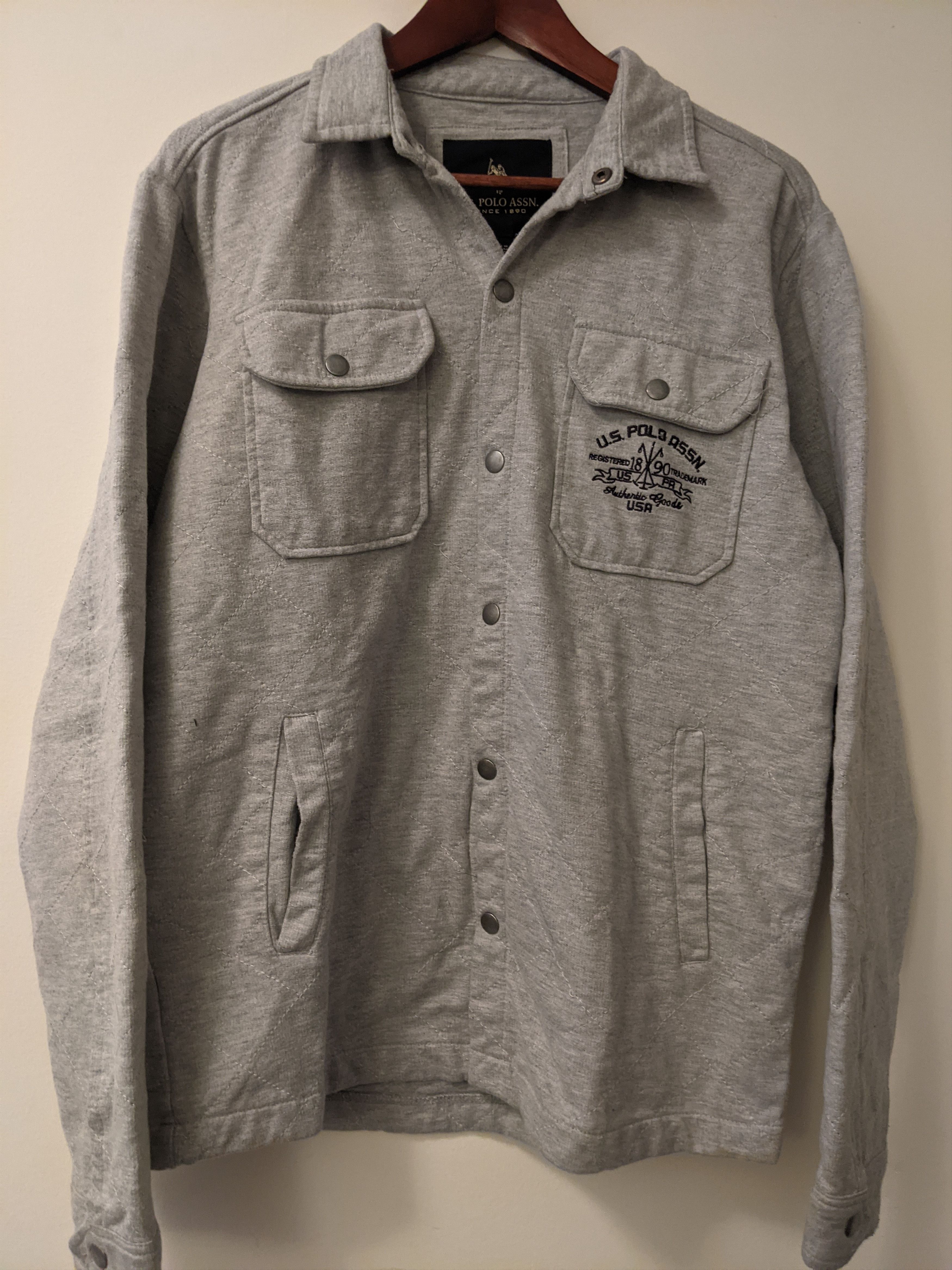 U.S. Polo Assn. Quilted Long Sleeve Button Up Shirt Size US L / EU 52-54 / 3 - 1 Preview