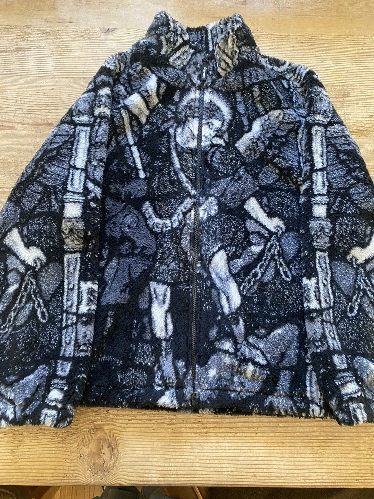 あくまで中古品ですのでSupreme saint michael fleece jacket 　XL