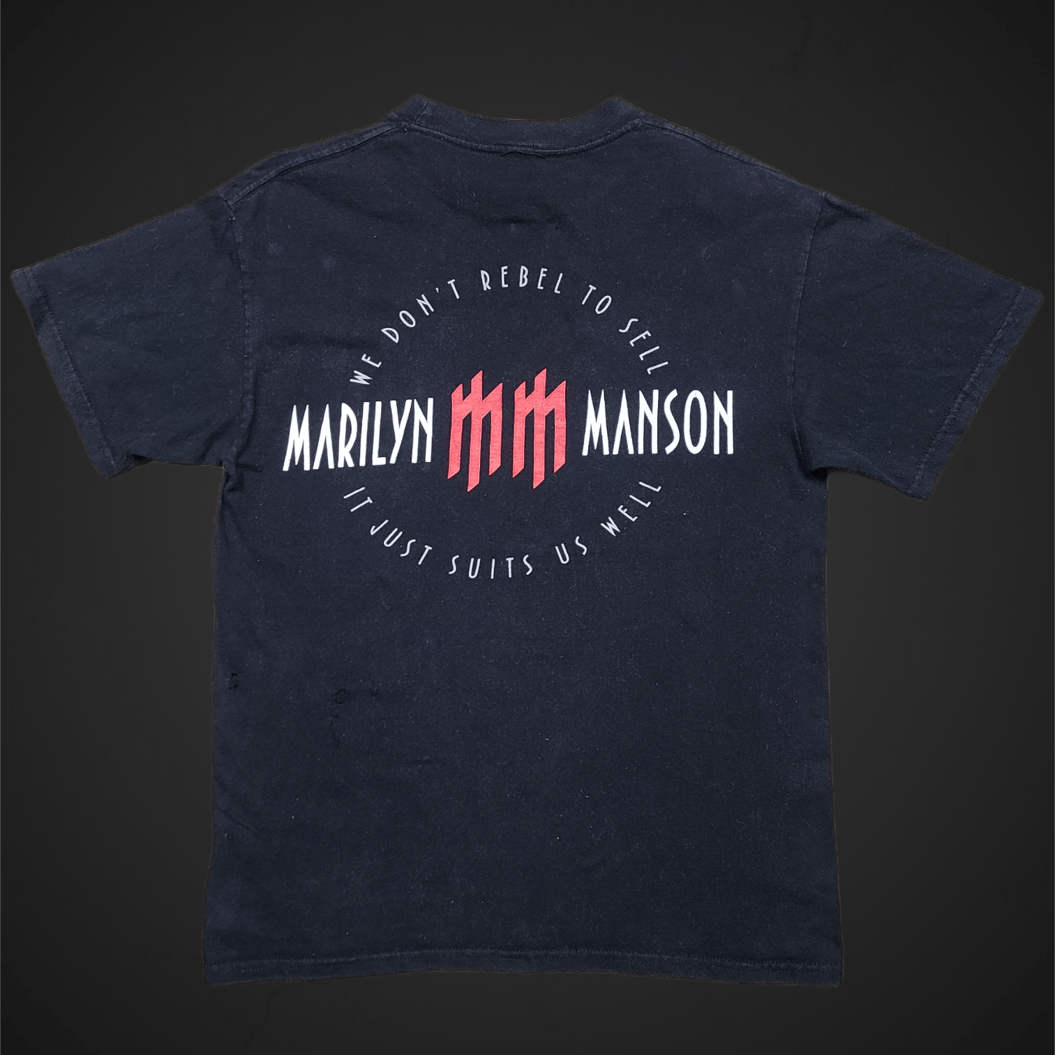 Vintage Vintage Marilyn Manson Band Tee Shirt Size US M / EU 48-50 / 2 - 2 Preview
