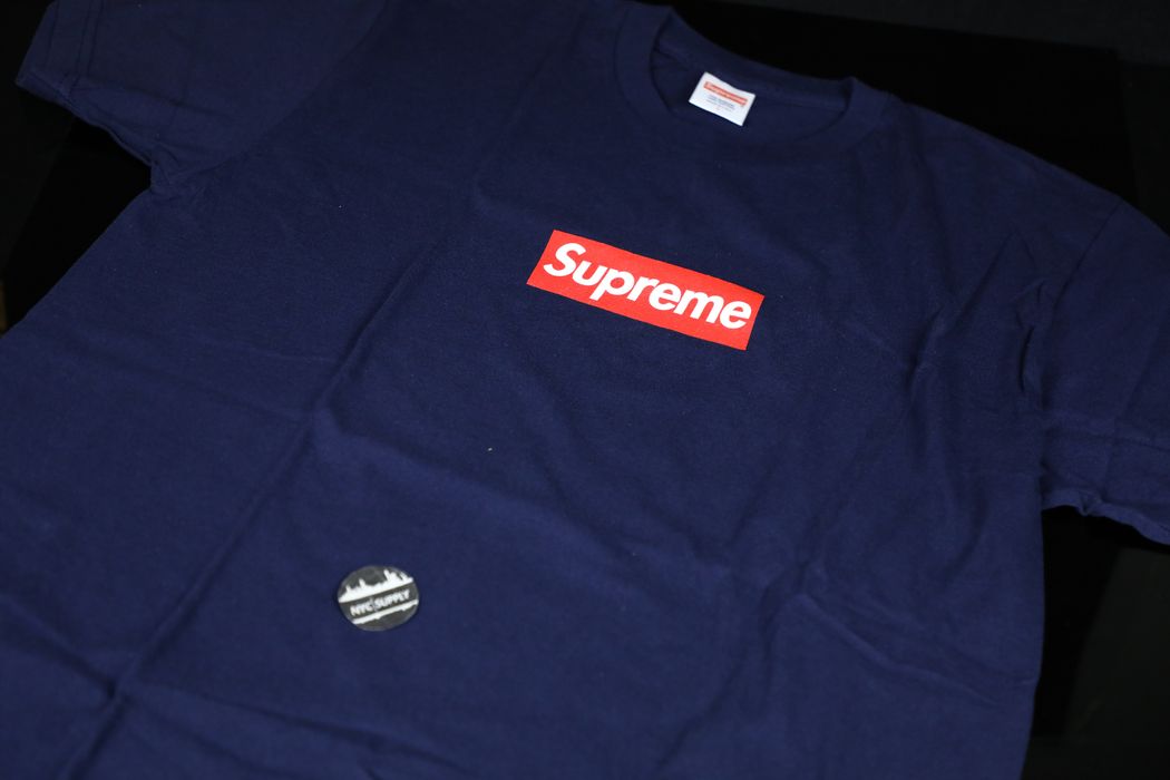 Supreme 20th Anniversary Box Logo Tee Light Blue Men's - SS14 - US