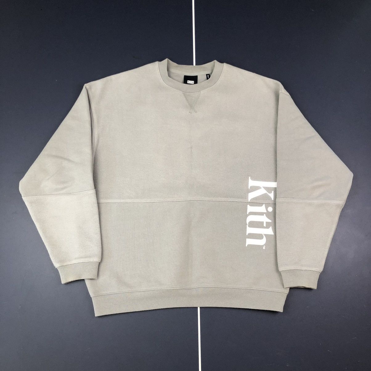 Kith Kith Mens Paneled Williams Crewneck Sweatshirt Grey Large Grailed