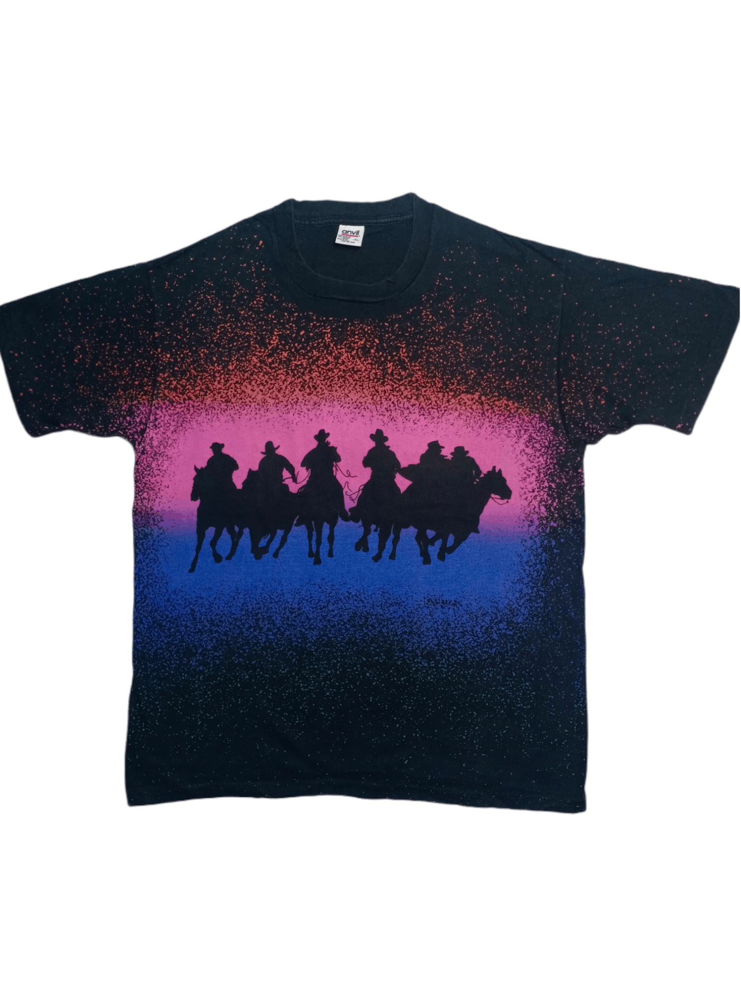 Cowboy Equipment × Vintage Vintage 90s Cowboys American History Overprint T-shirt Size US XL / EU 56 / 4 - 1 Thumbnail