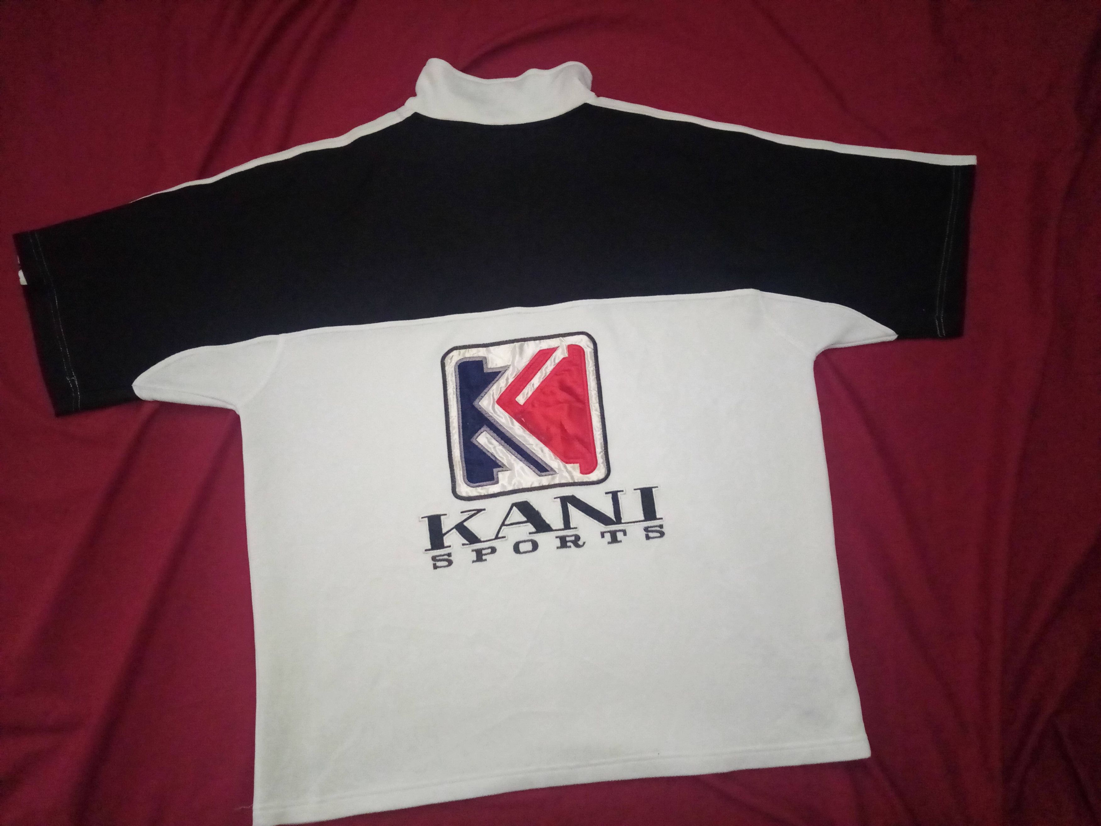 Rap Tees VTG 90s Y2K Karl Kani Half Zip jersey pullover hip hop Size US L / EU 52-54 / 3 - 1 Thumbnail