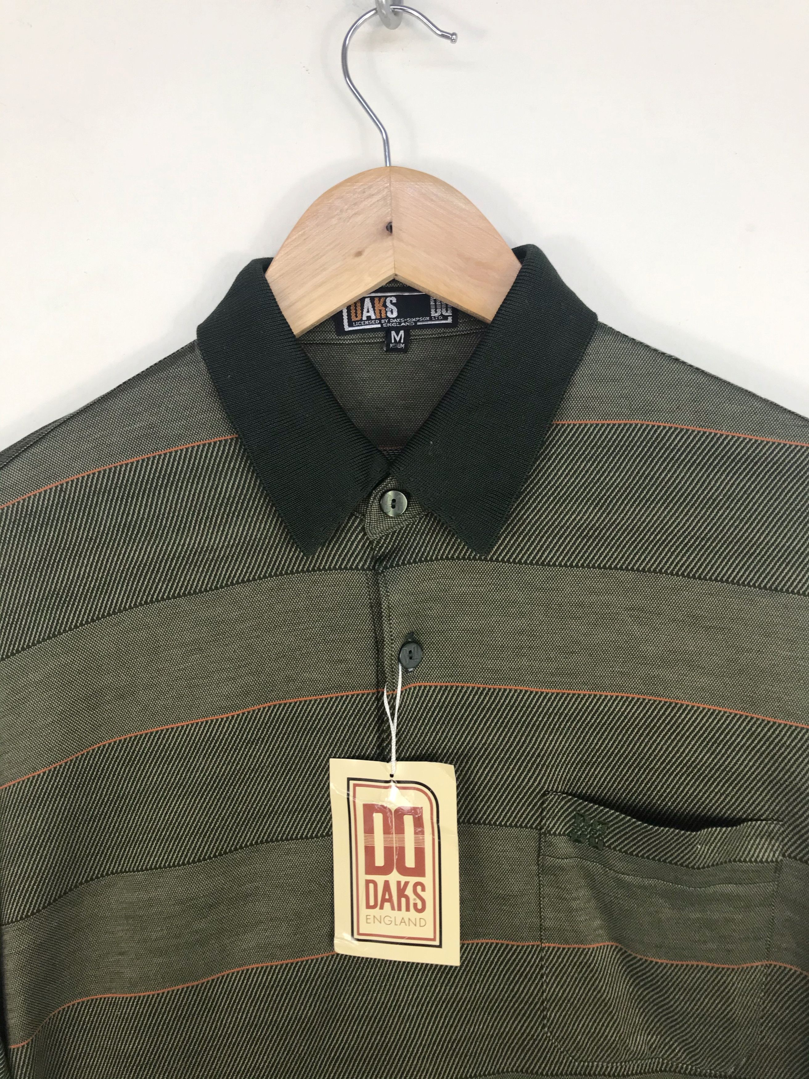 DAKS DAKS London England Design Striped Long Sleeve Polo Shirt Size US M / EU 48-50 / 2 - 3 Thumbnail